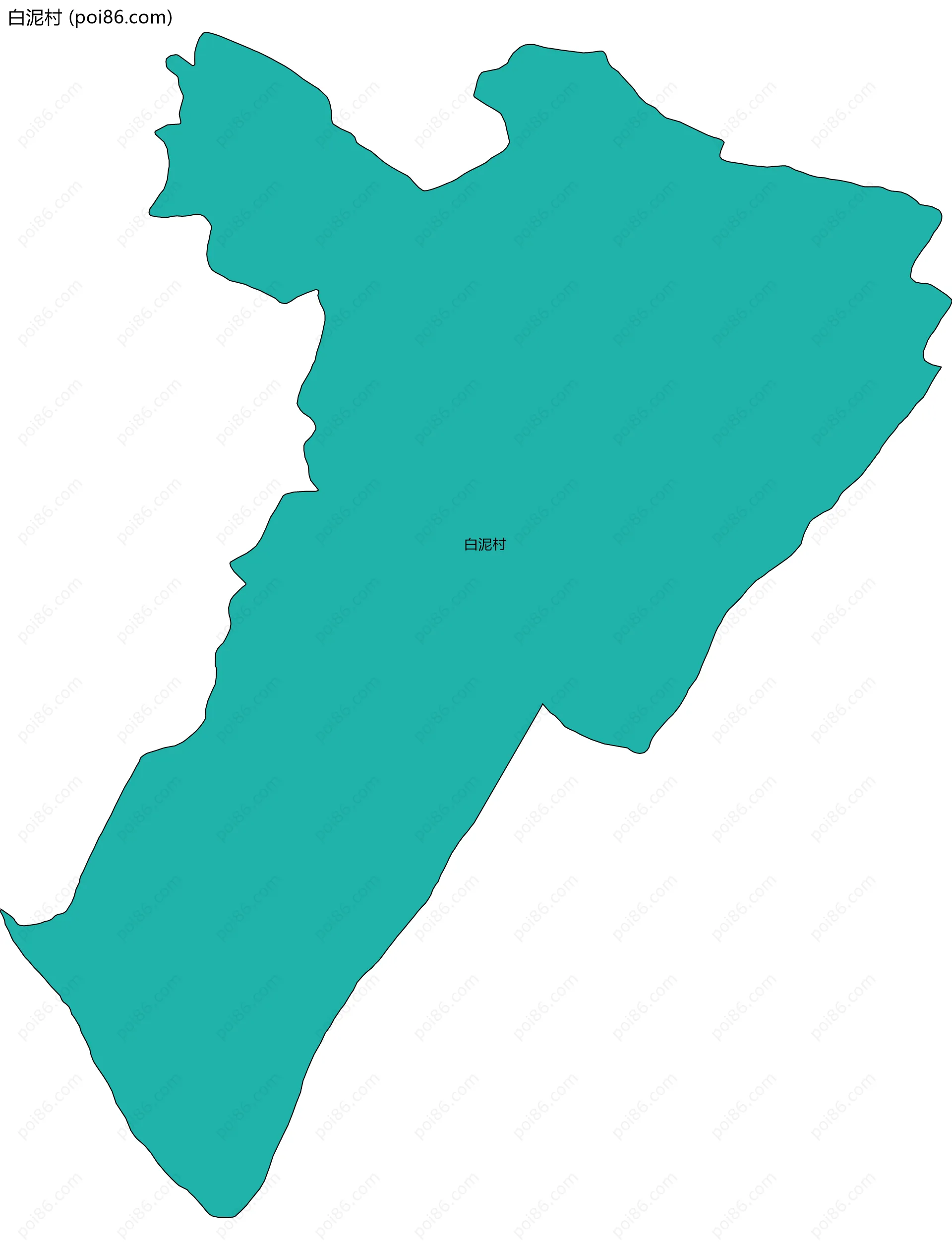 白泥村边界地图