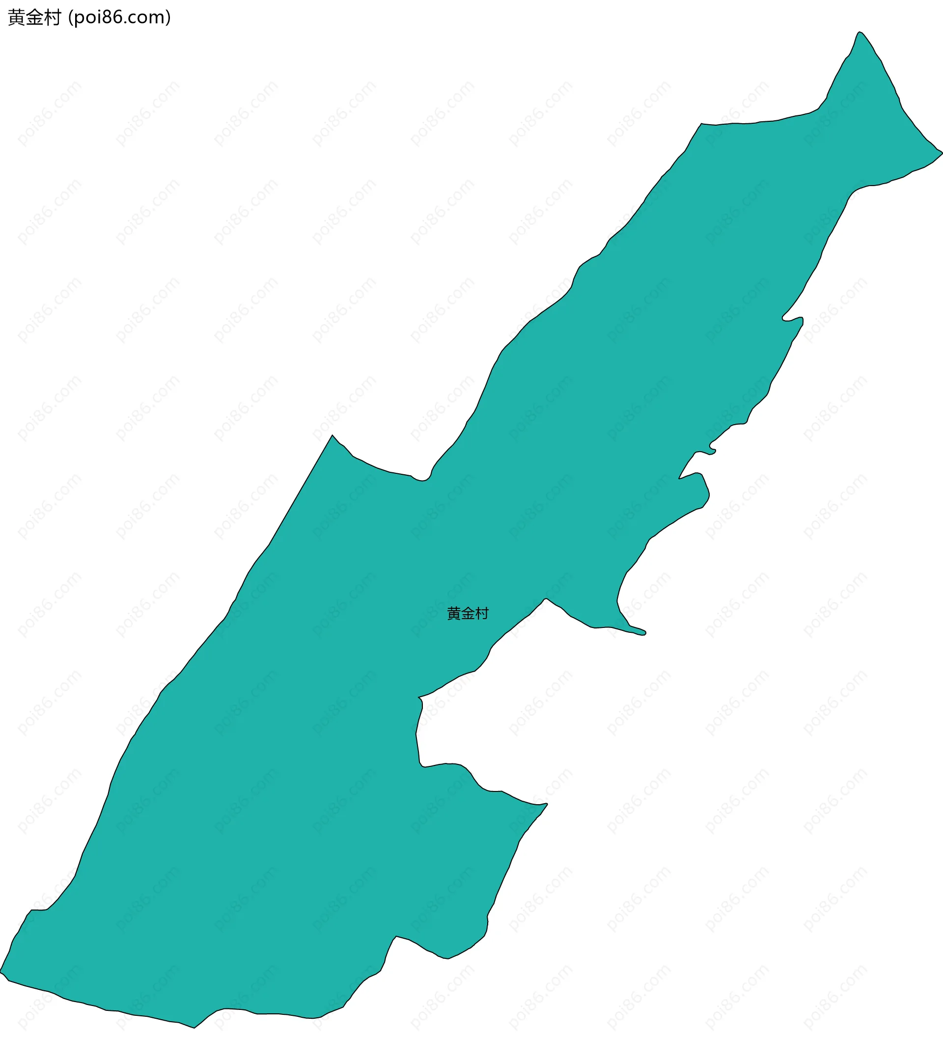 黄金村边界地图