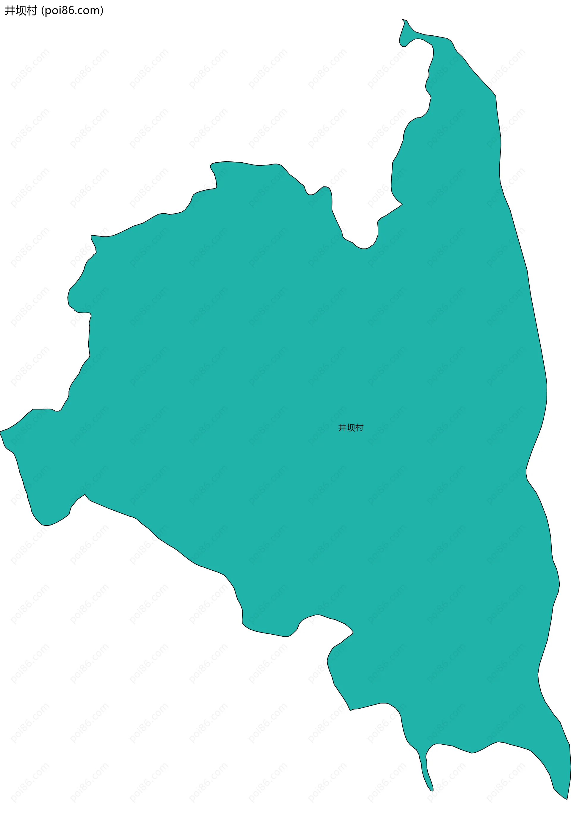 井坝村边界地图