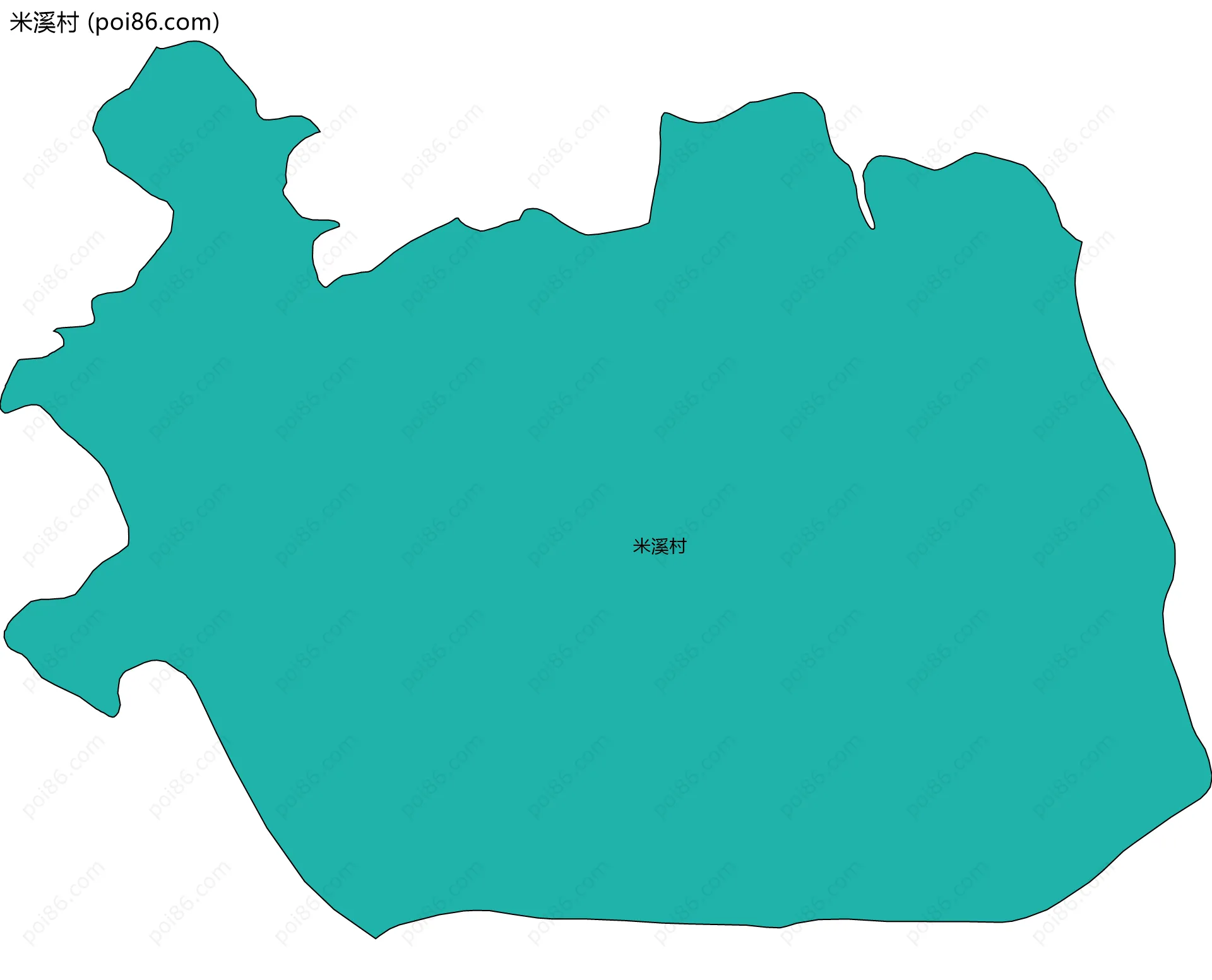 米溪村边界地图