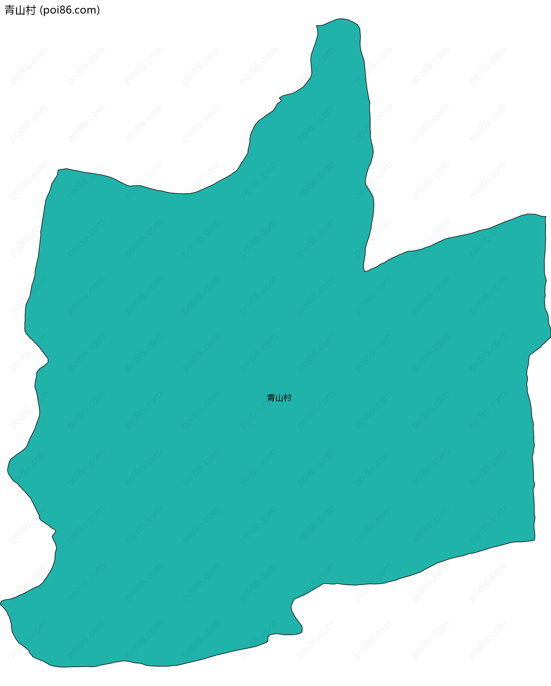 青山村边界地图