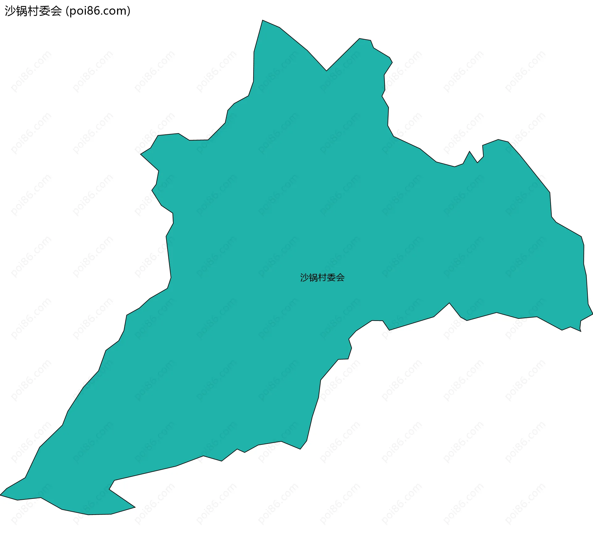 沙锅村委会边界地图