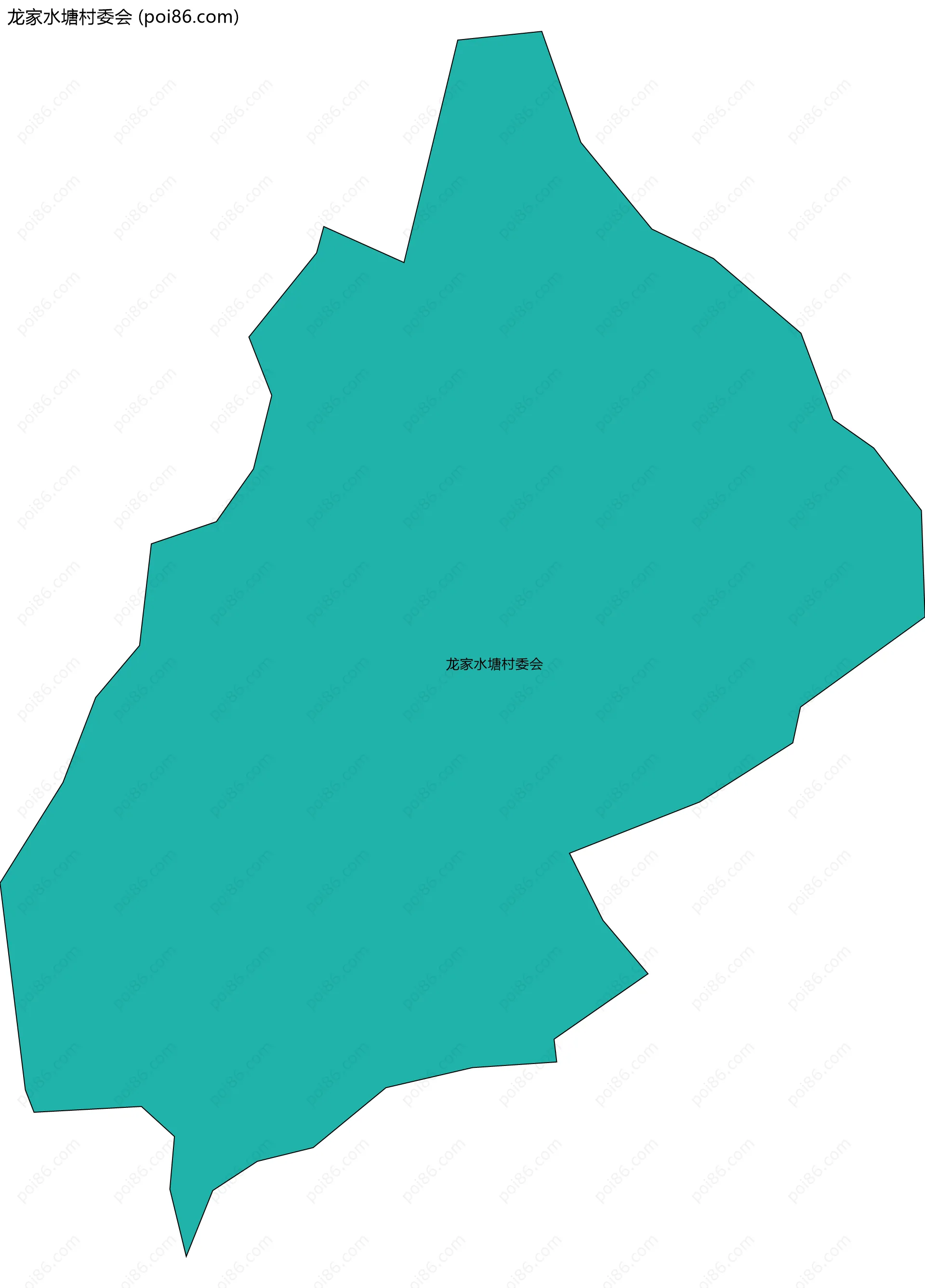 龙家水塘村委会边界地图