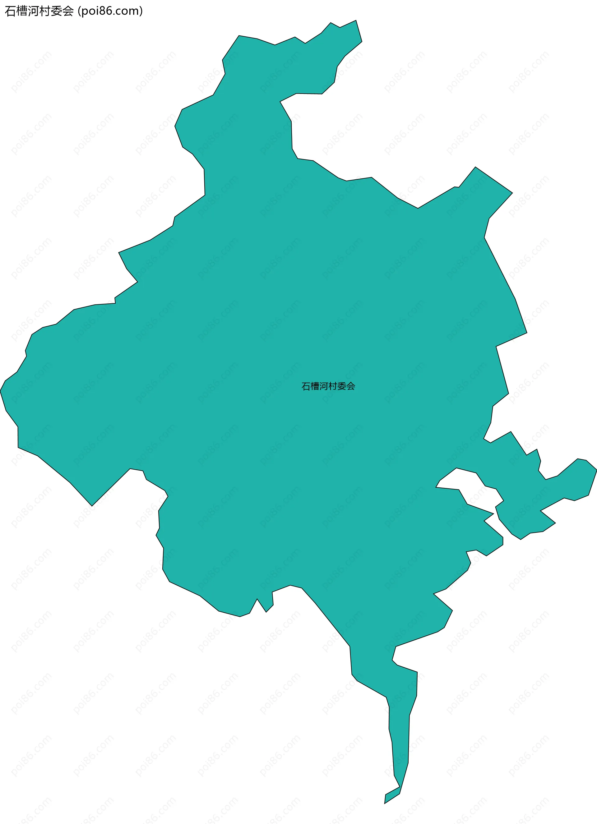 石槽河村委会边界地图