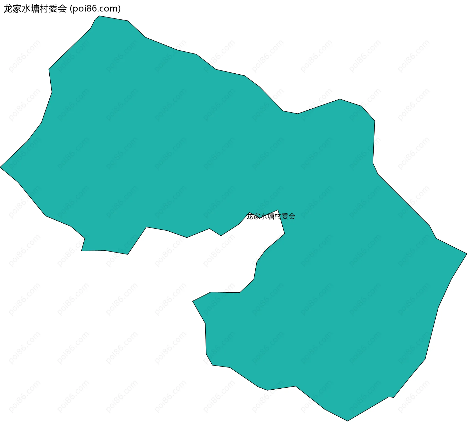 龙家水塘村委会边界地图