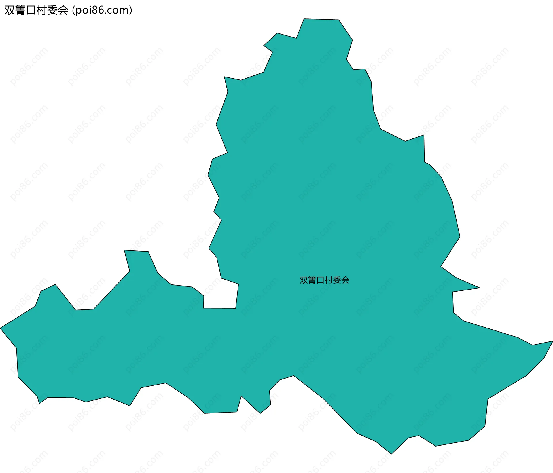 双箐口村委会边界地图