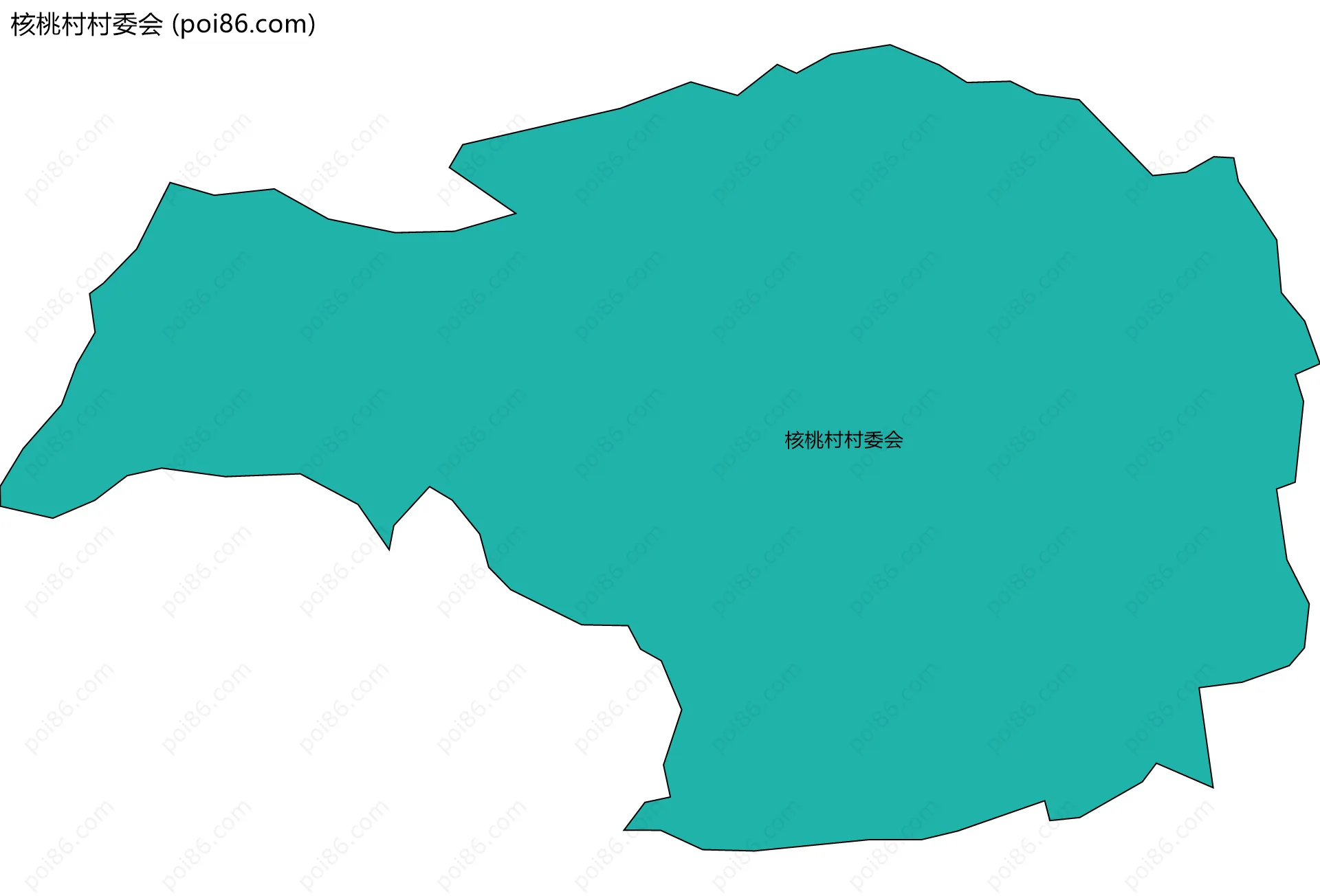 核桃村村委会边界地图