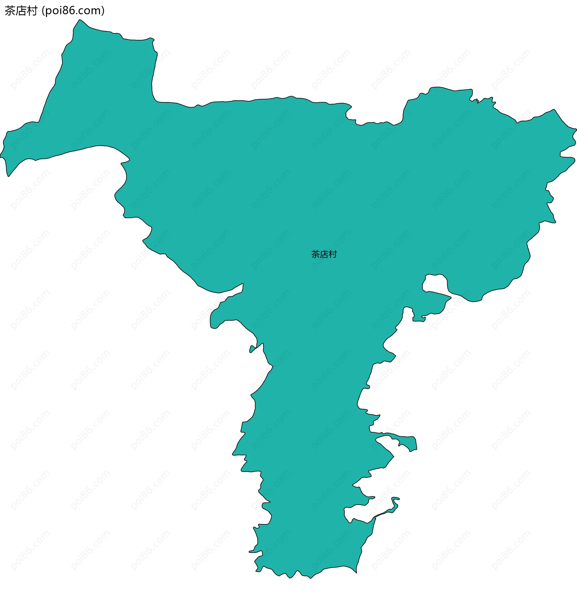 茶店村边界地图