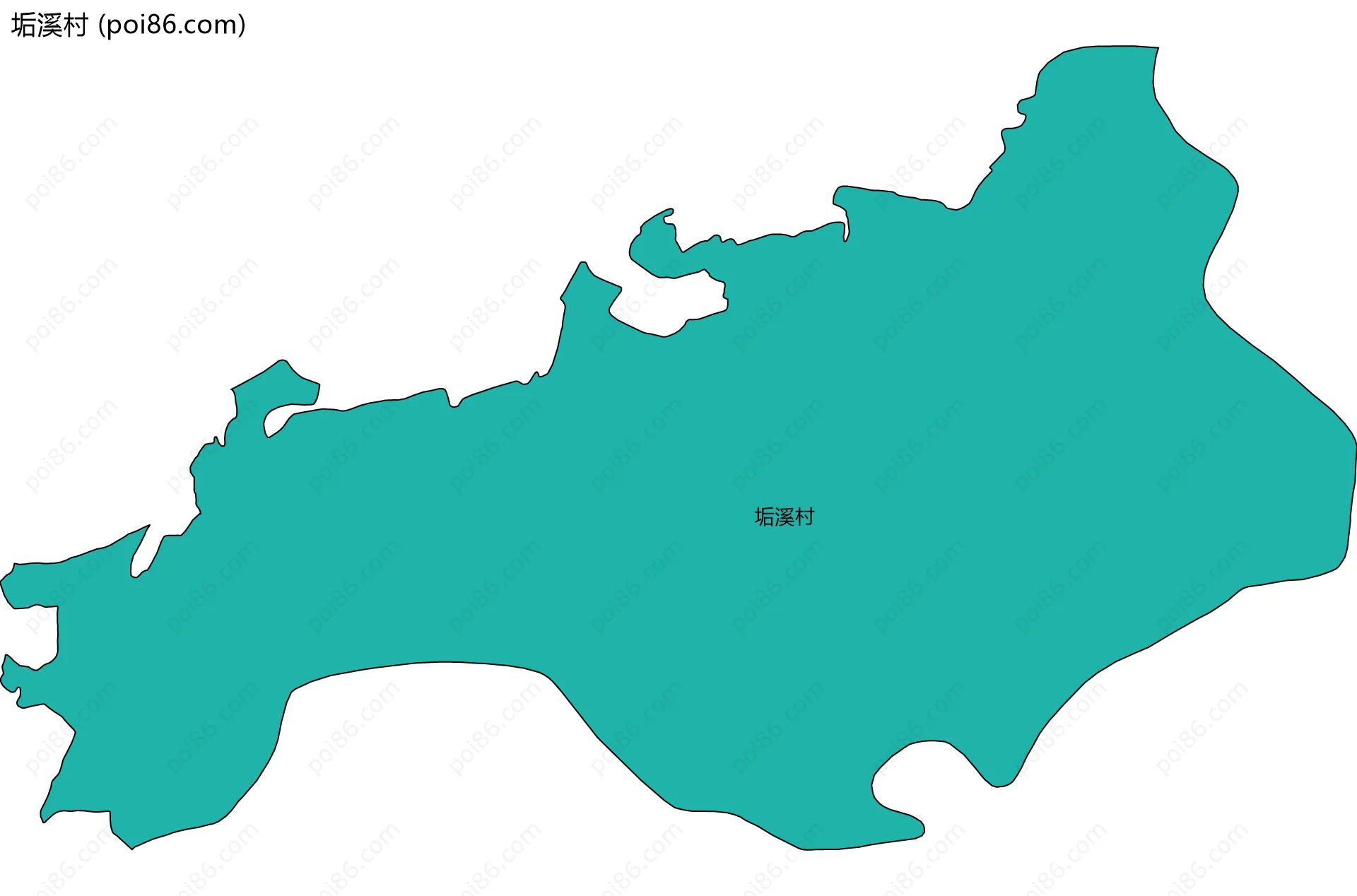垢溪村边界地图