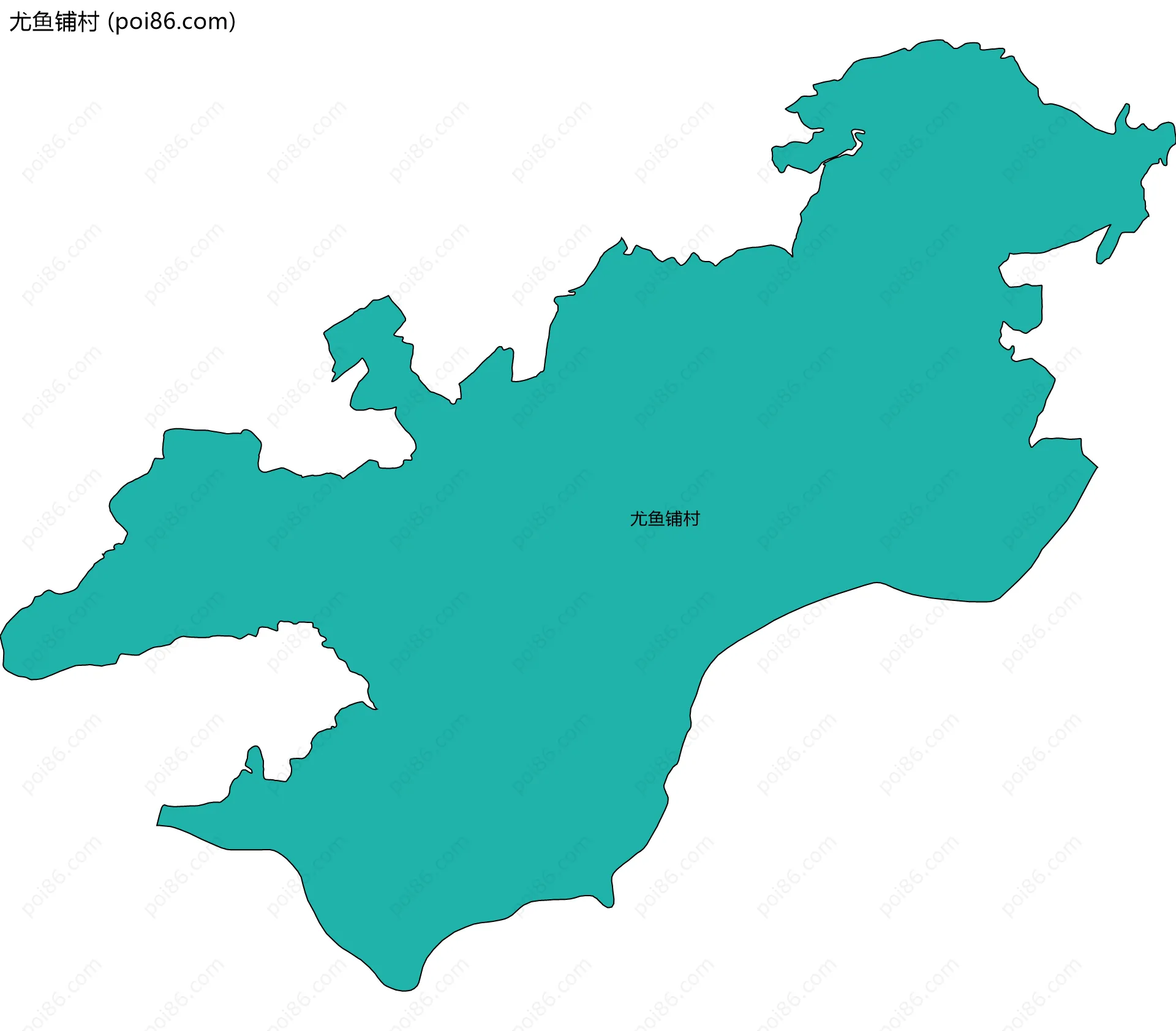 尤鱼铺村边界地图