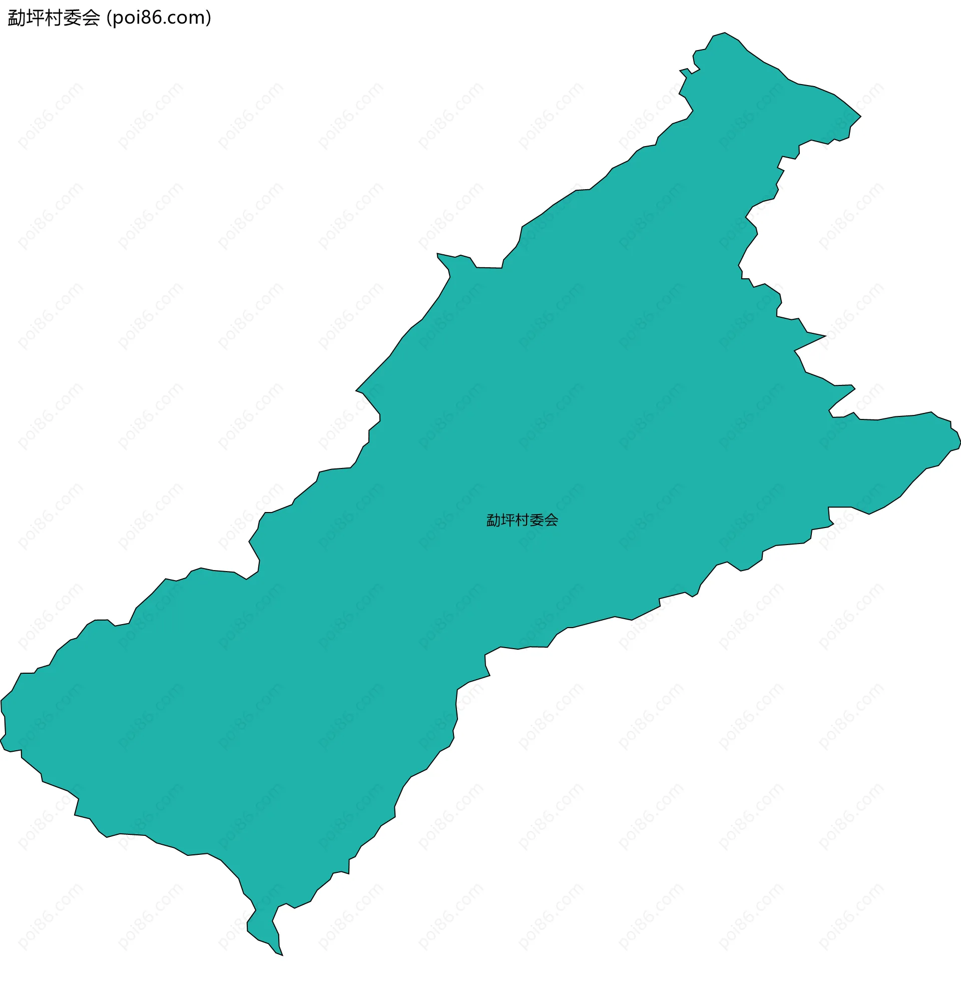勐坪村委会边界地图