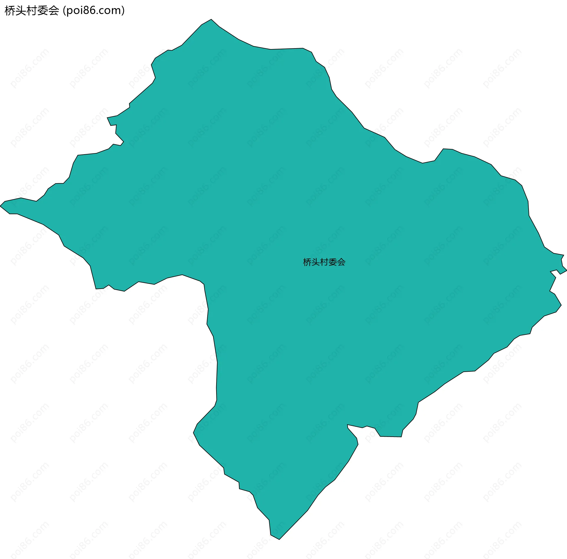 桥头村委会边界地图