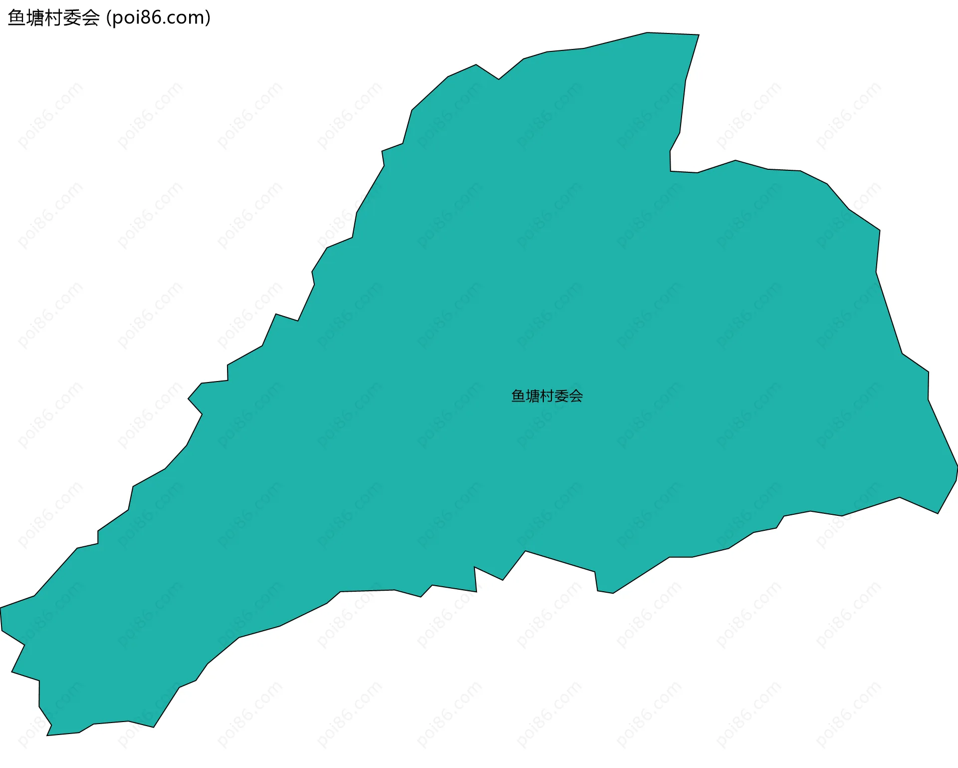 鱼塘村委会边界地图