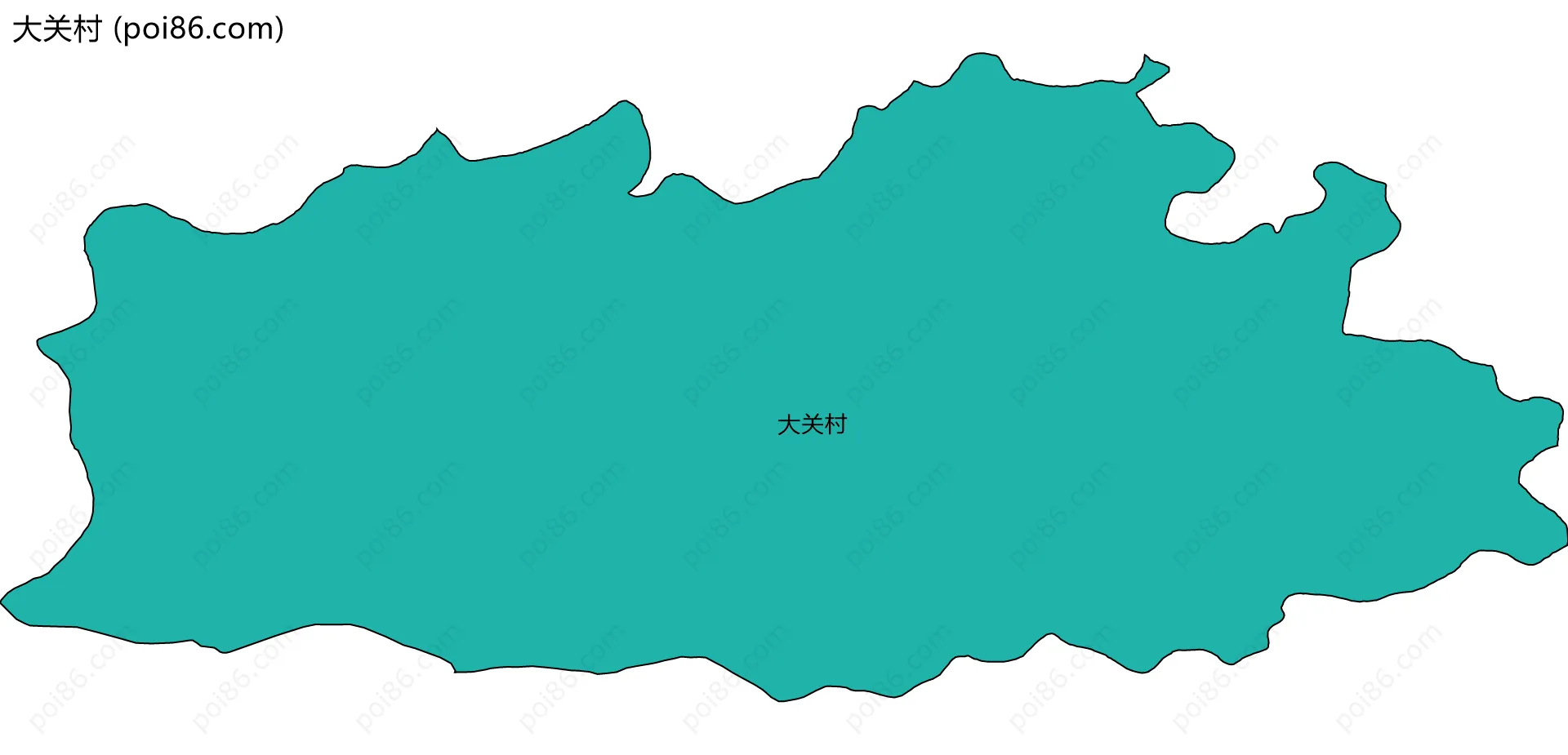 大关村边界地图