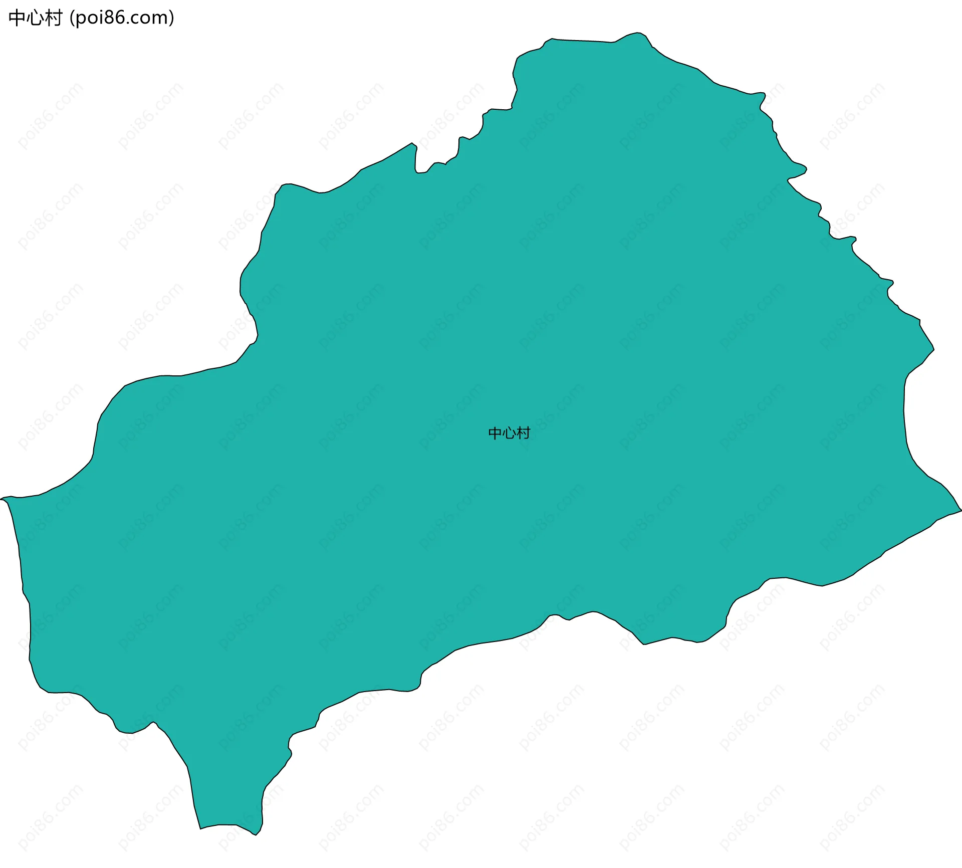 中心村边界地图
