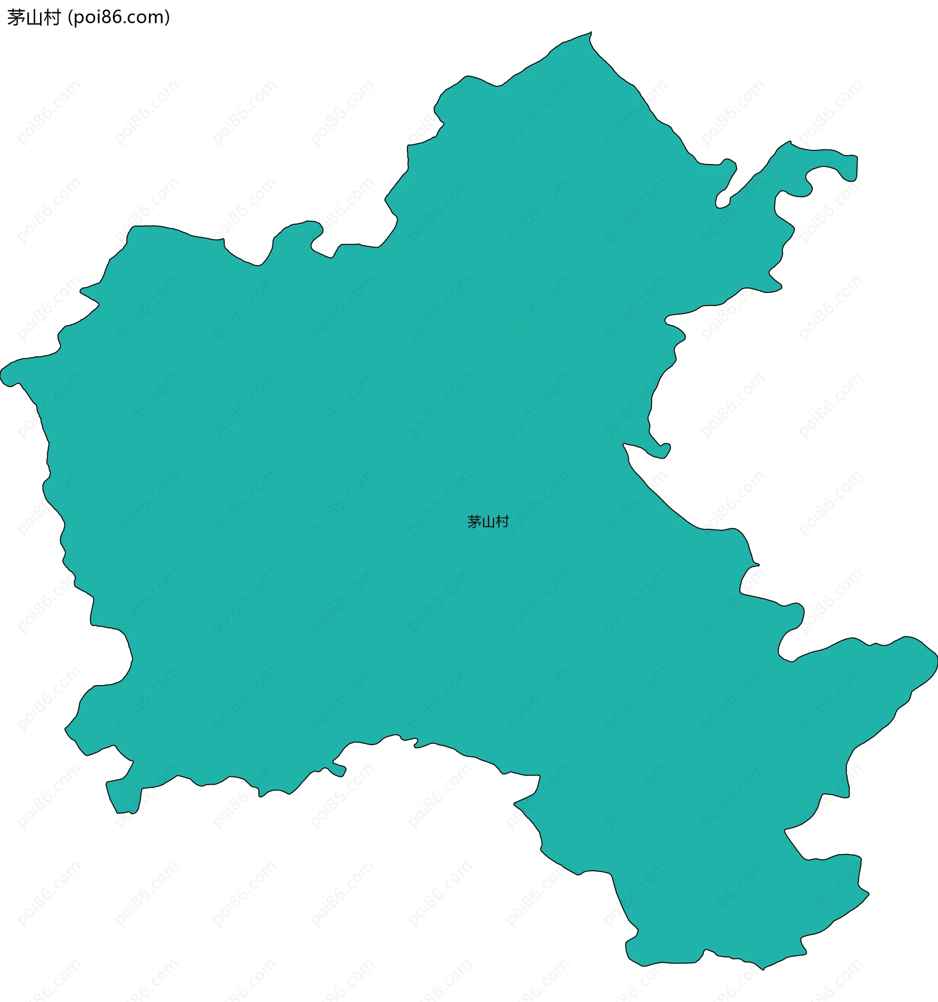 茅山村边界地图