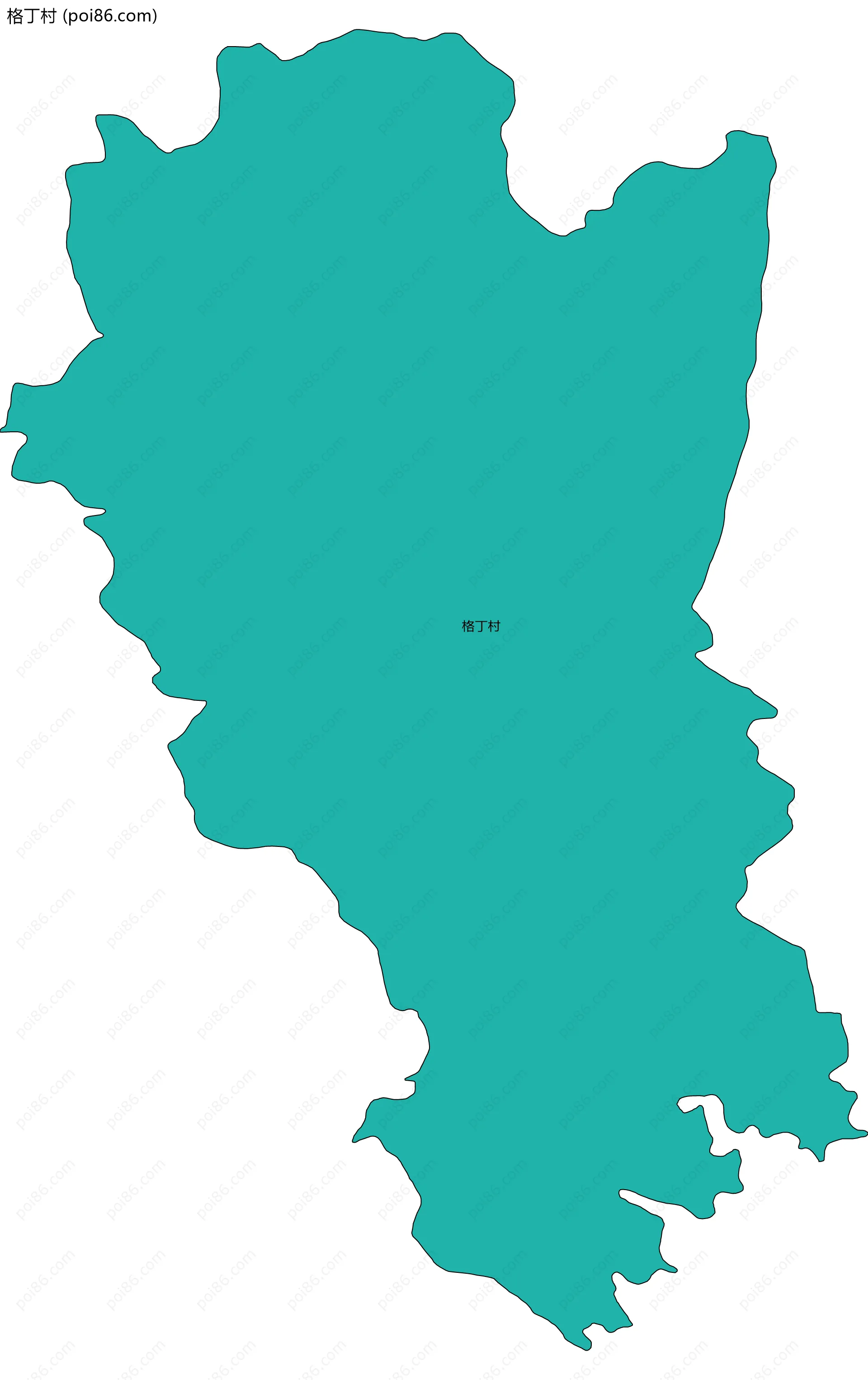 格丁村边界地图