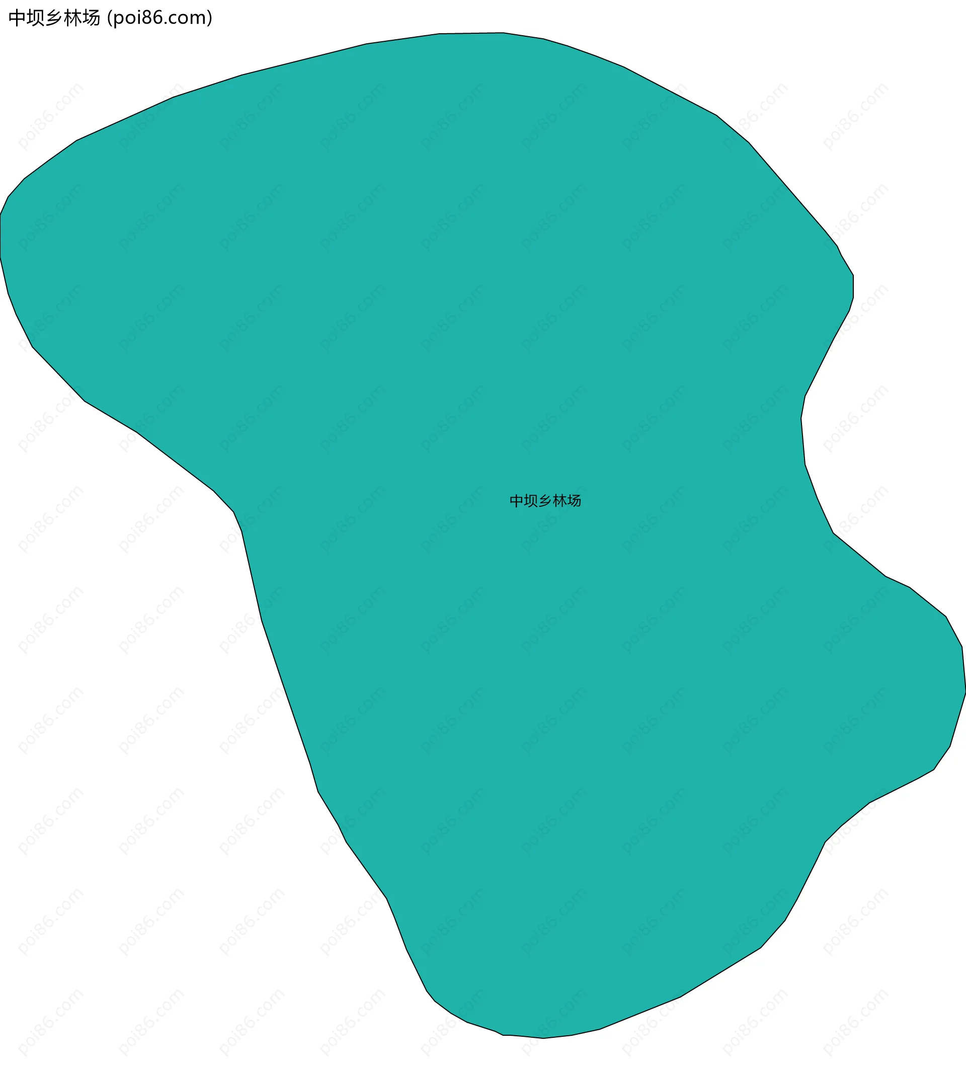 中坝乡林场边界地图