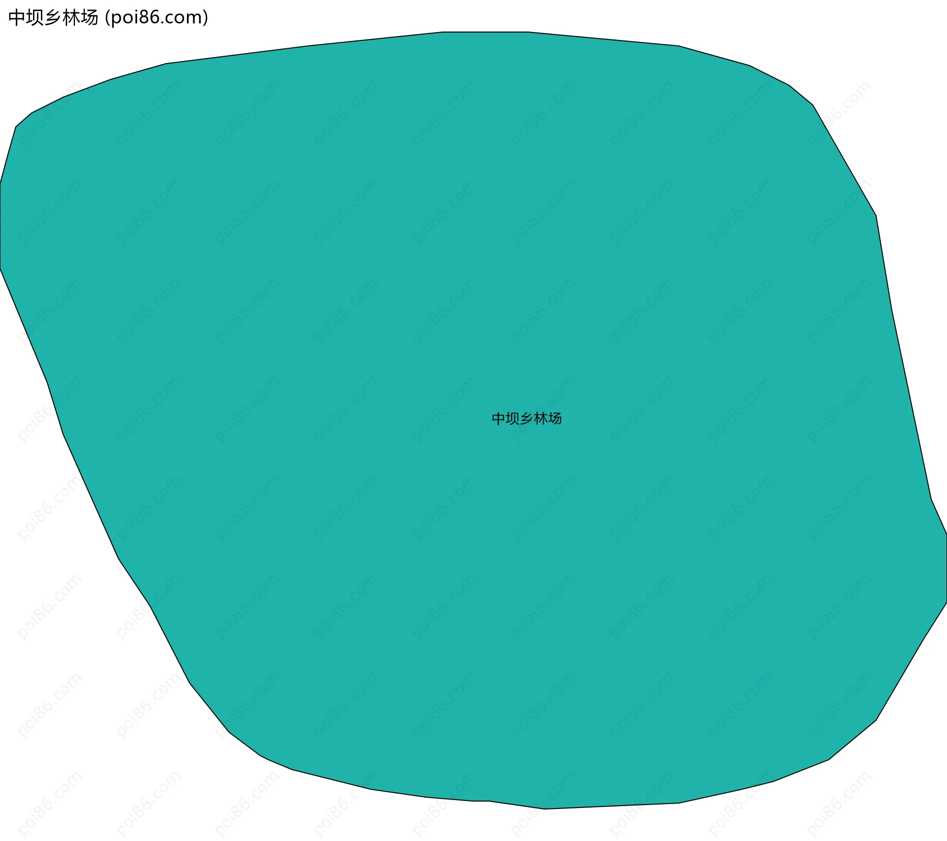 中坝乡林场边界地图
