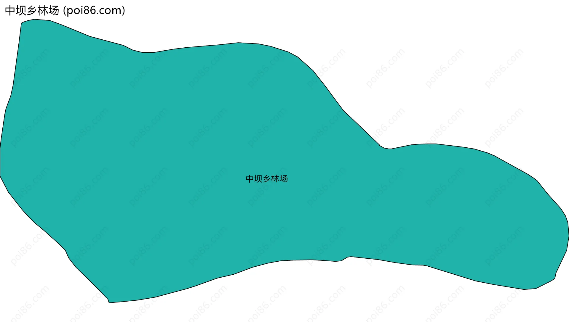 中坝乡林场边界地图