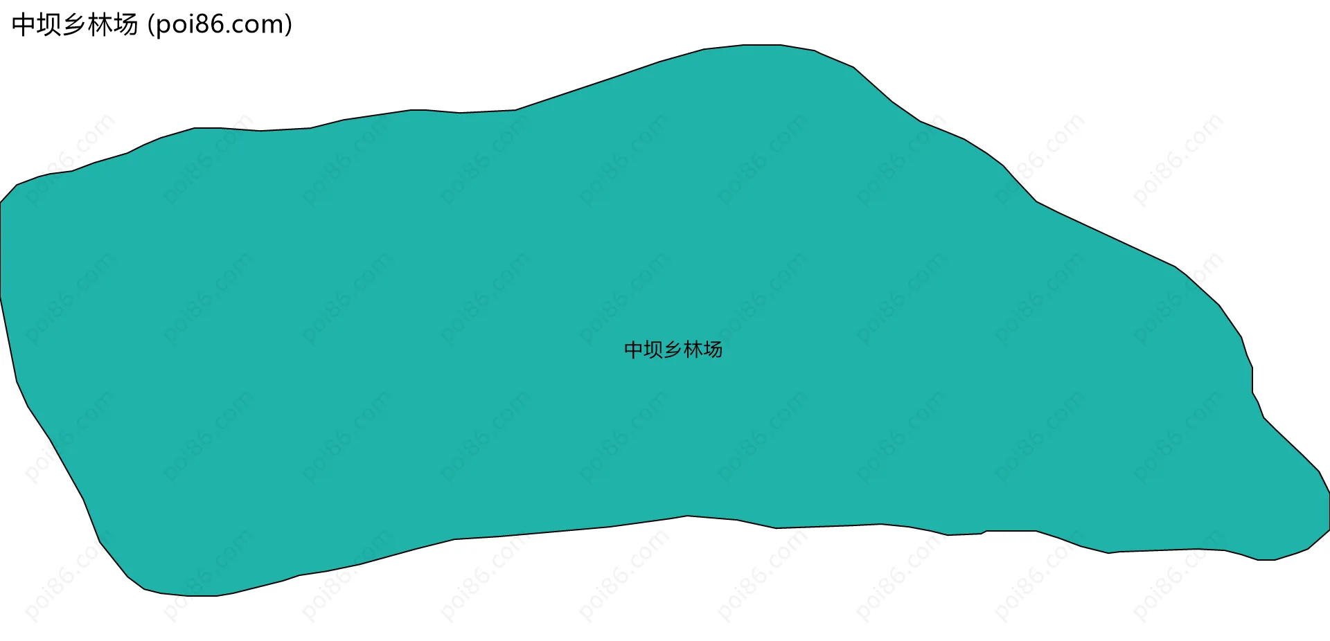 中坝乡林场边界地图