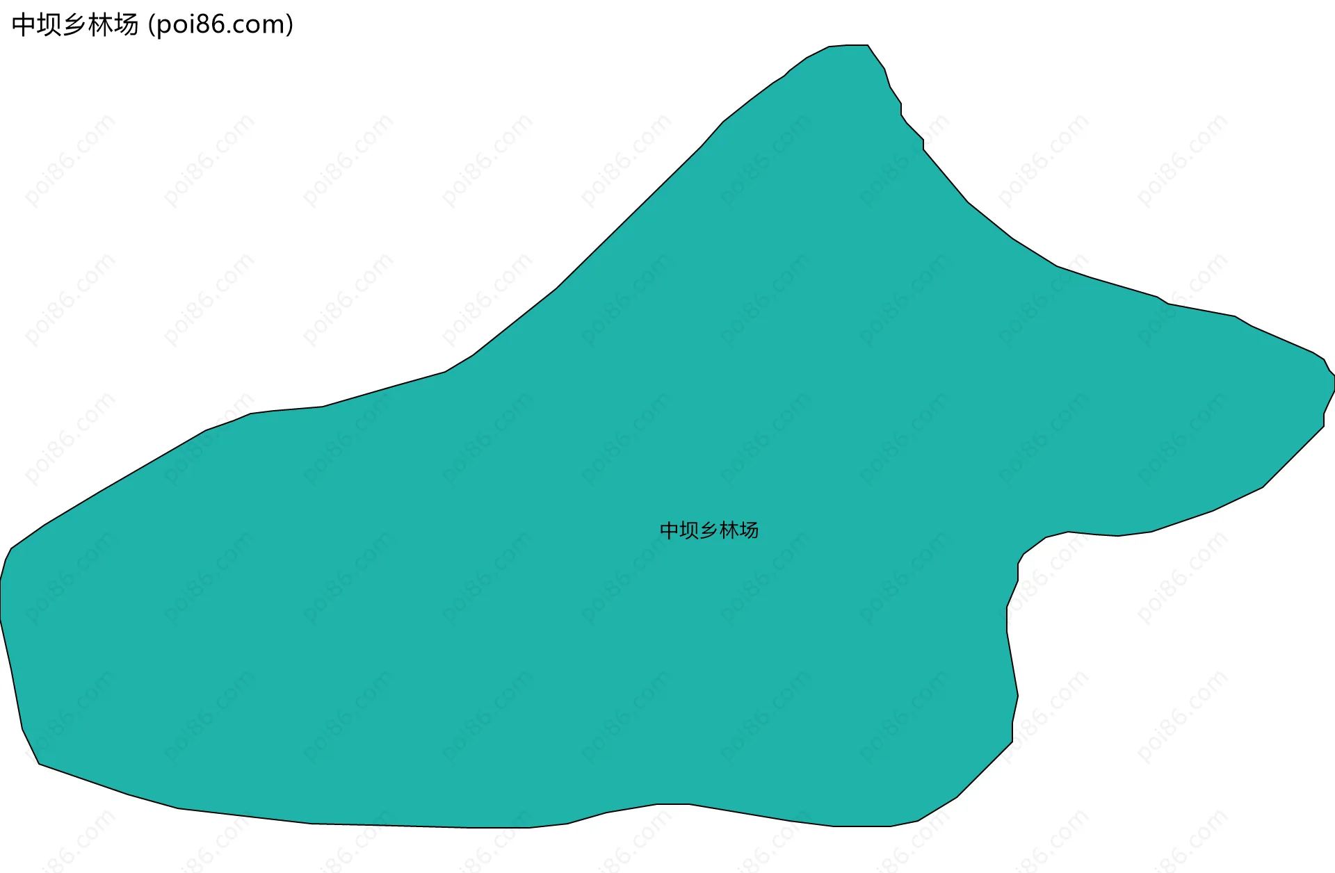 中坝乡林场边界地图