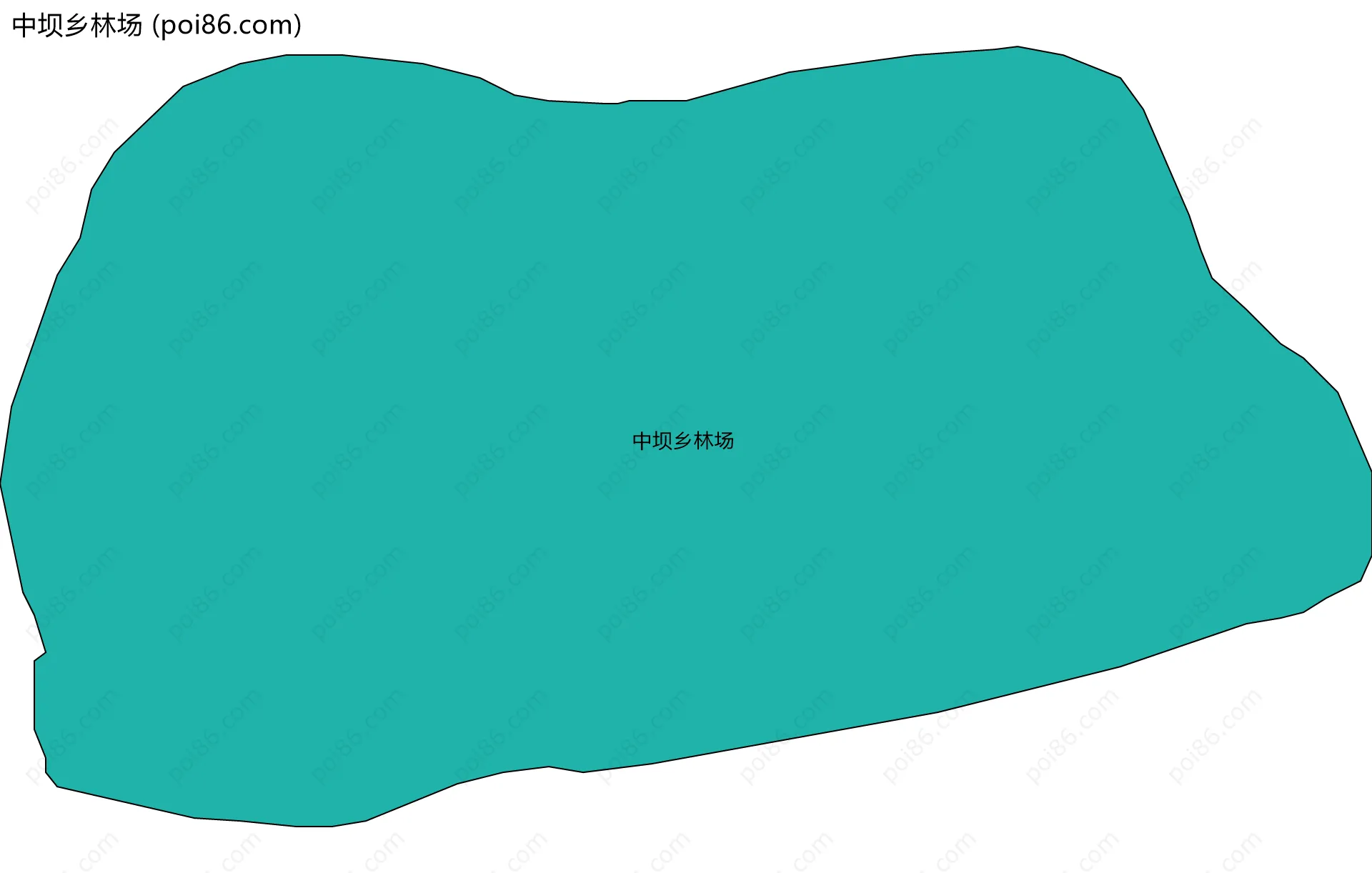 中坝乡林场边界地图
