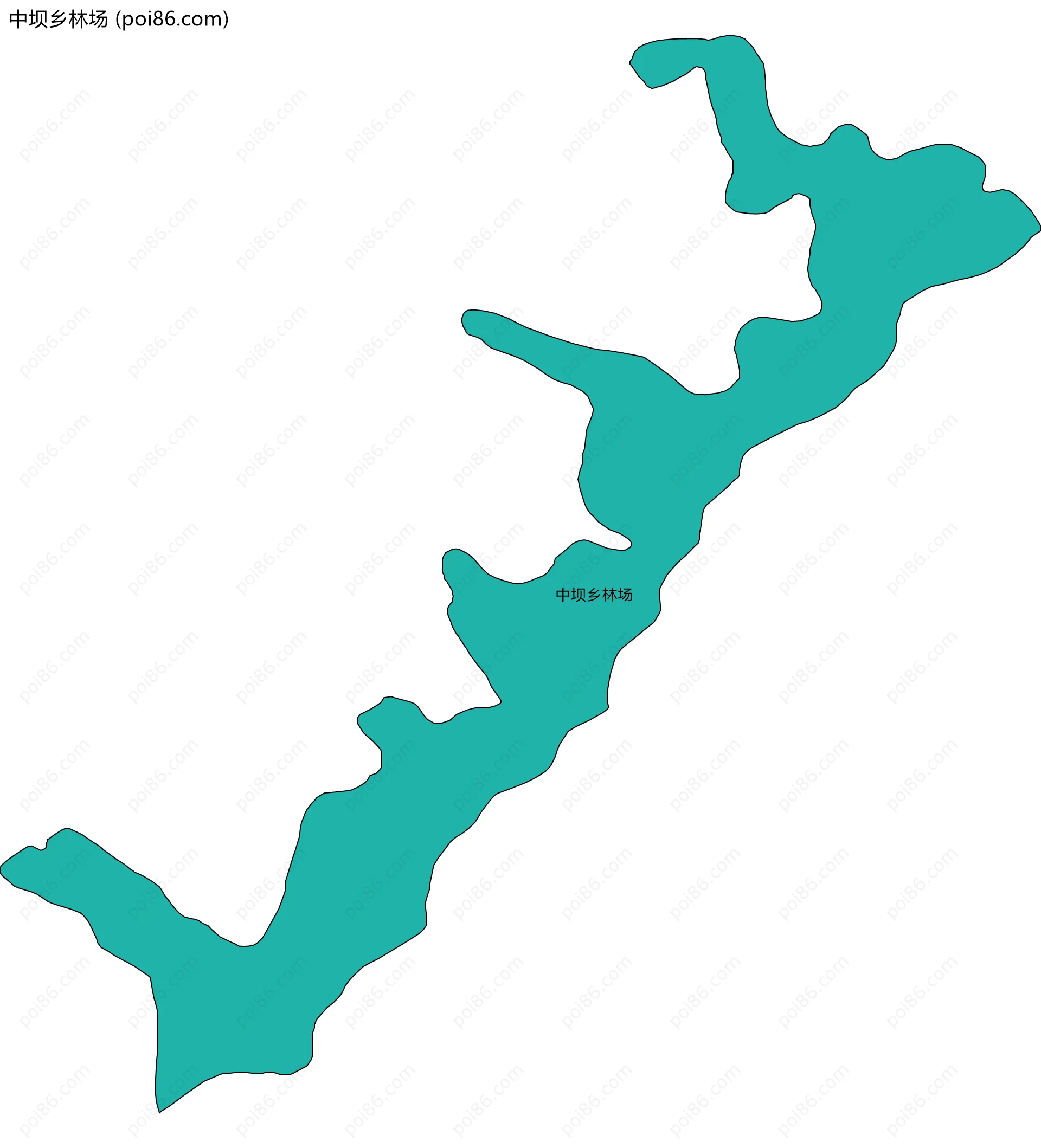 中坝乡林场边界地图