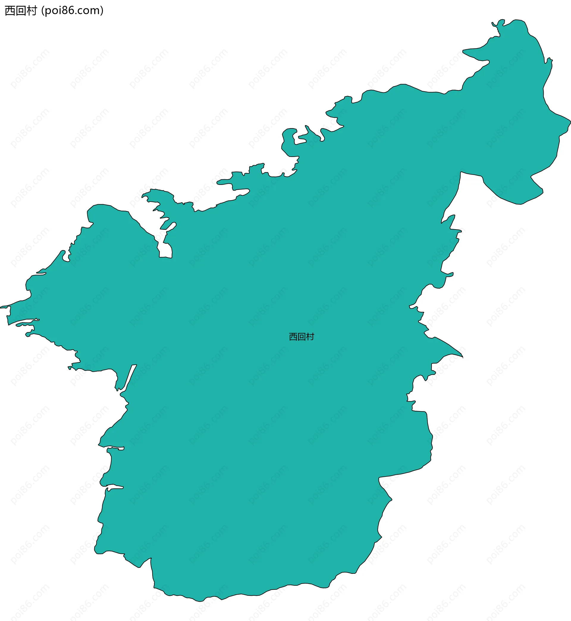 西回村边界地图