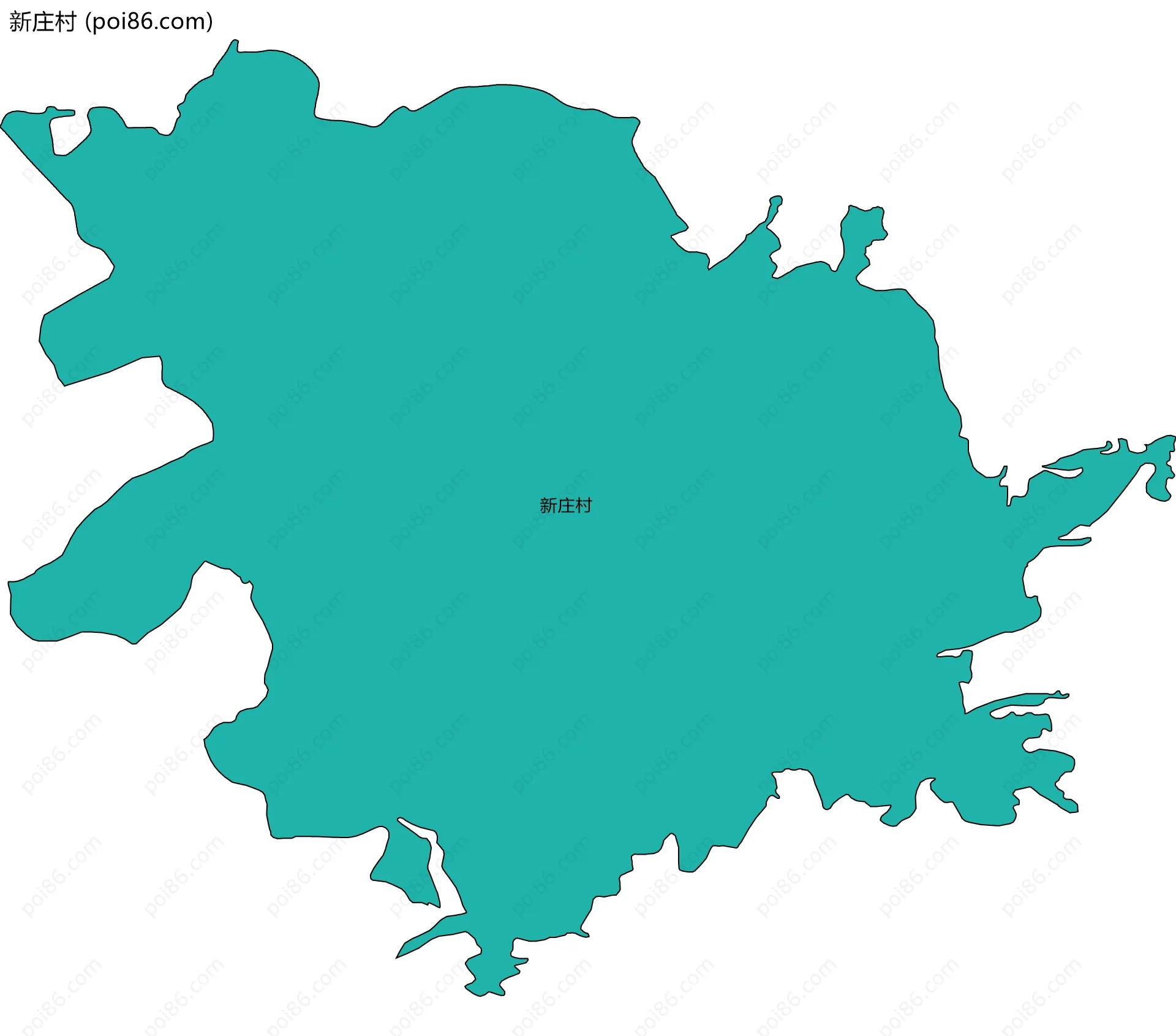 新庄村边界地图
