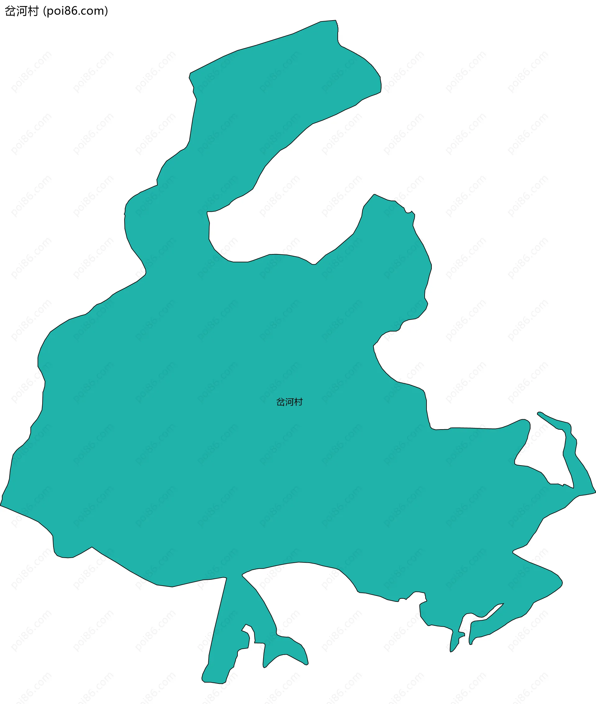 岔河村边界地图