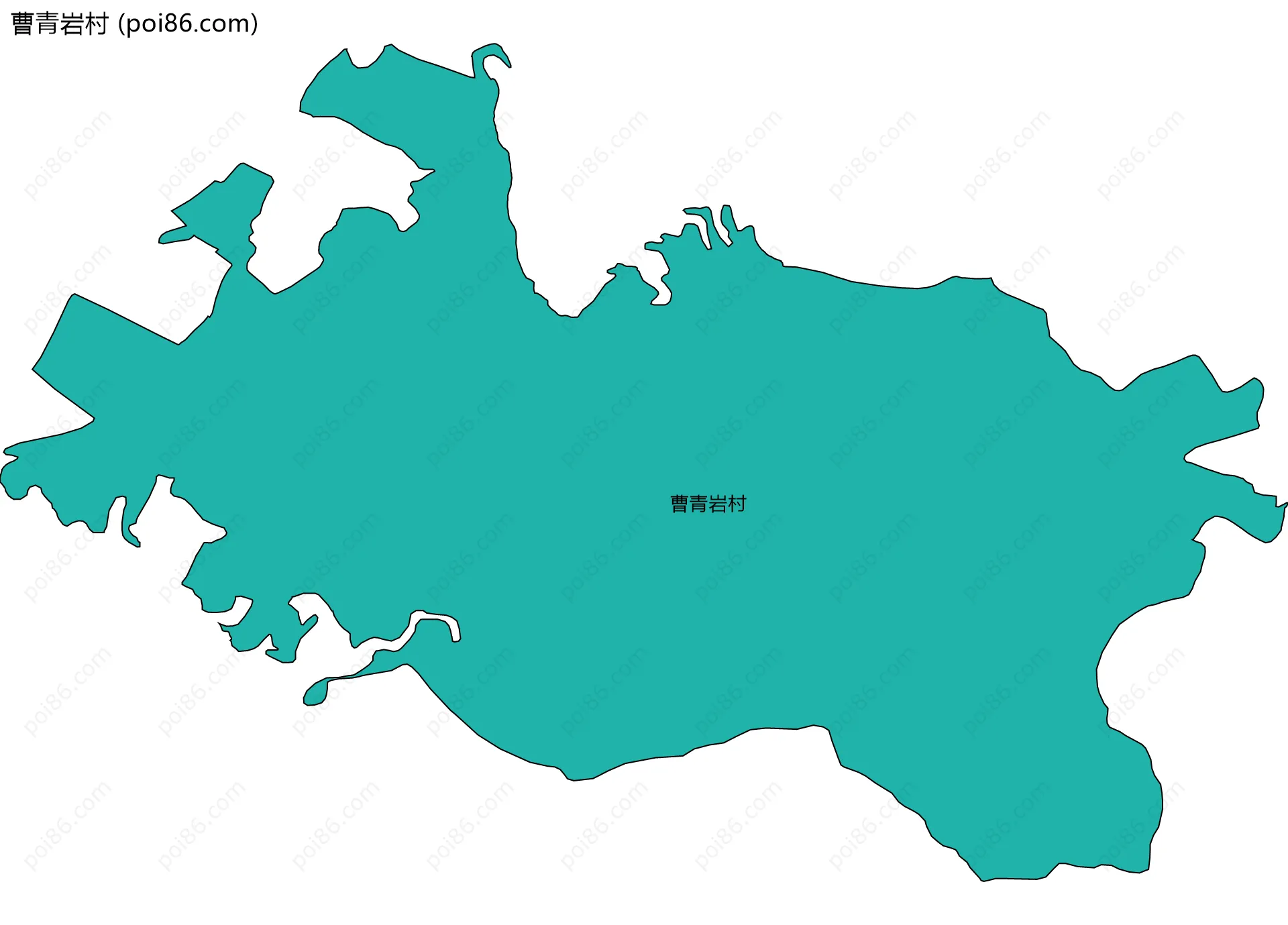 曹青岩村边界地图