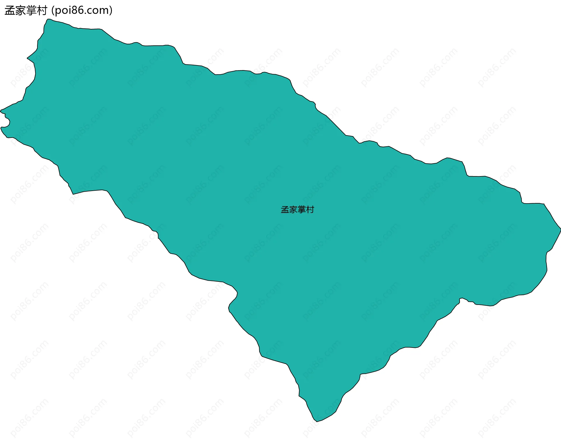 孟家掌村边界地图