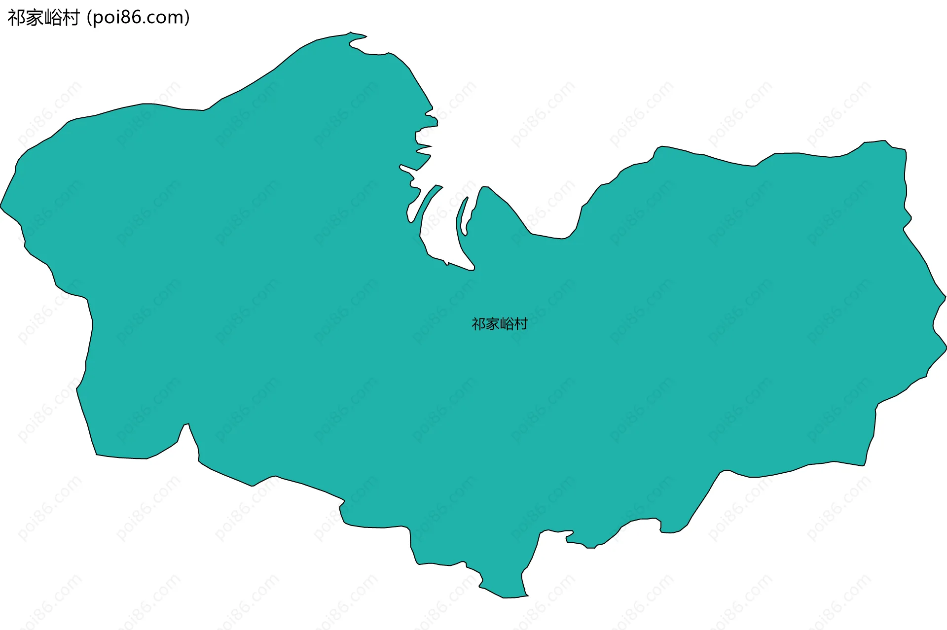 祁家峪村边界地图
