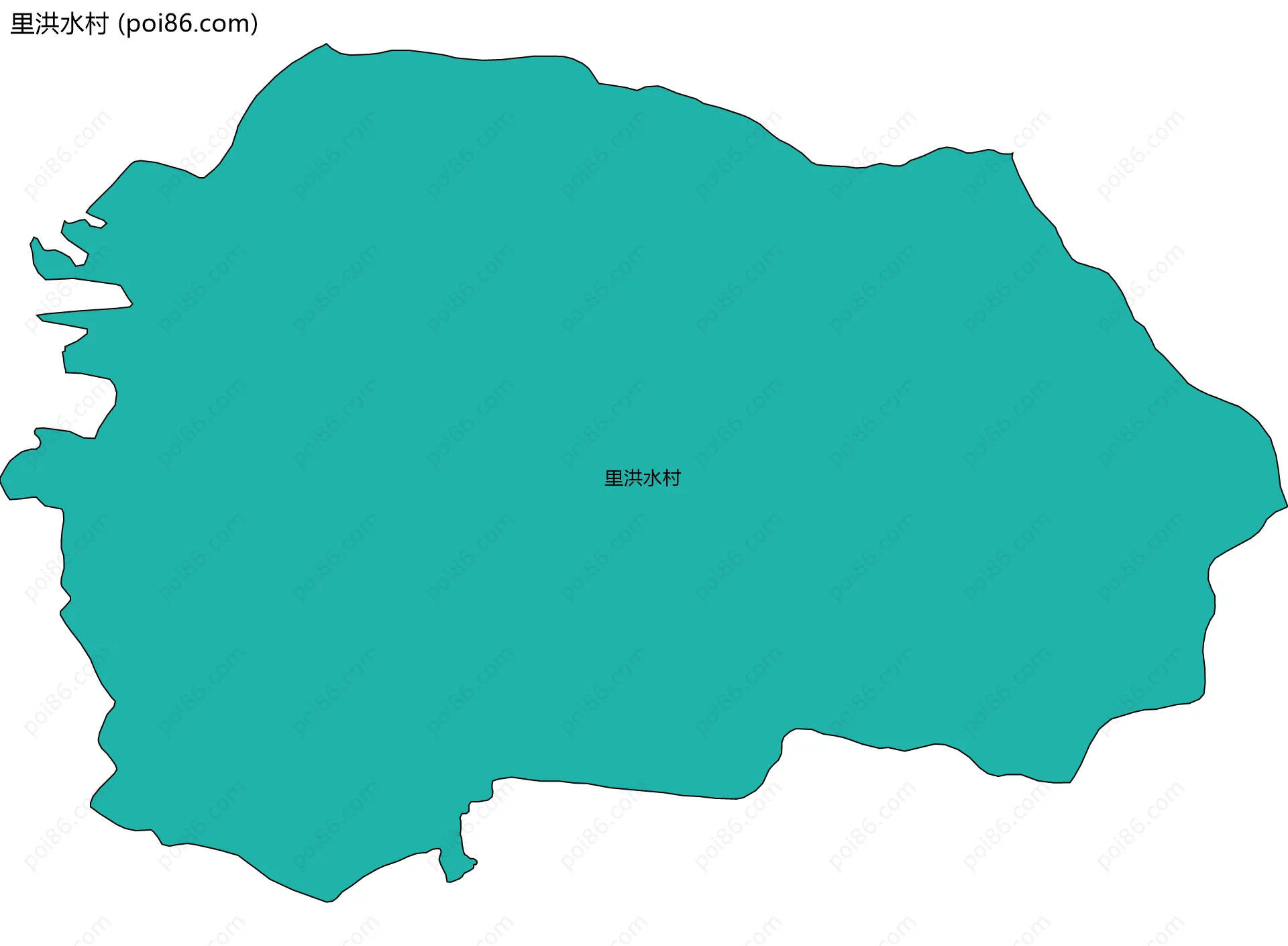 里洪水村边界地图