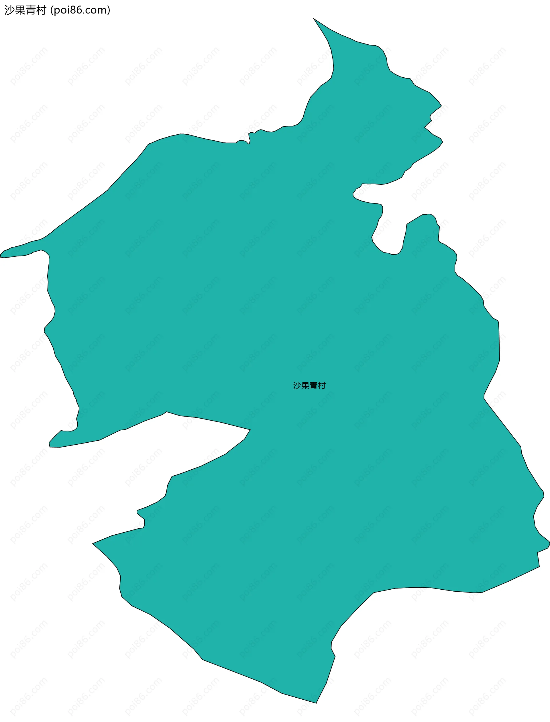 沙果青村边界地图