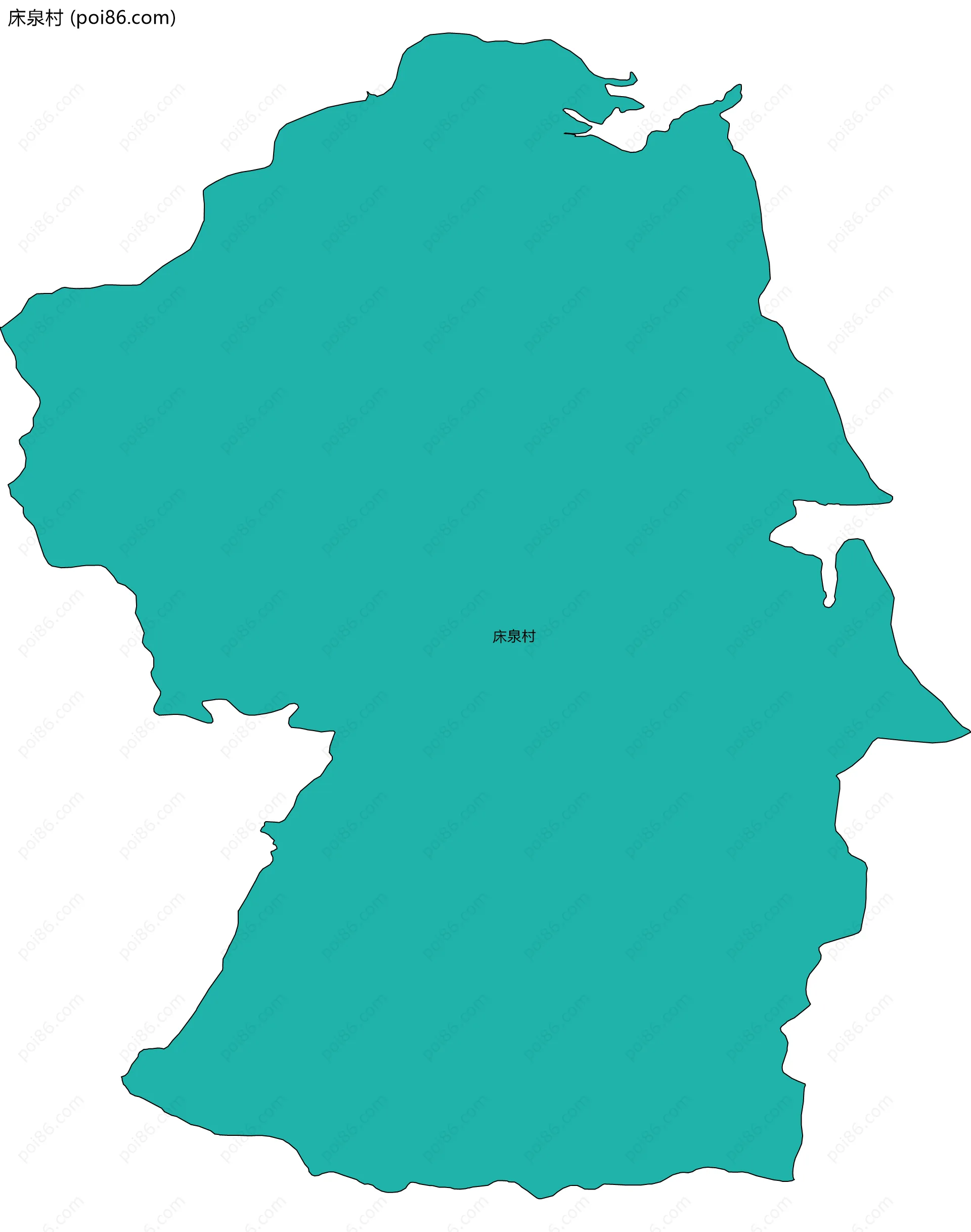 床泉村边界地图