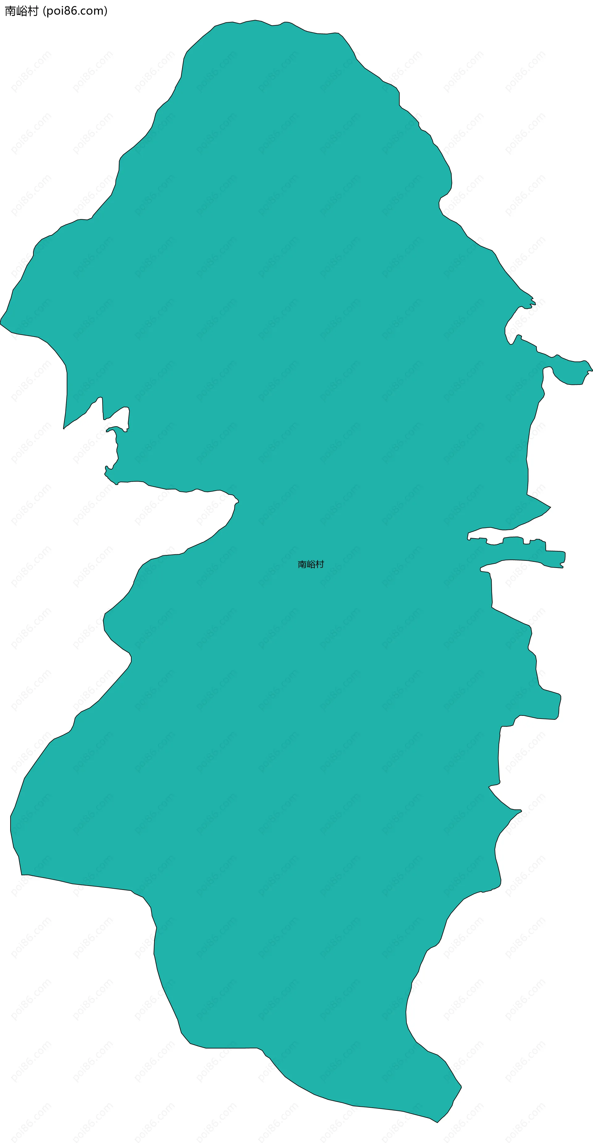 南峪村边界地图