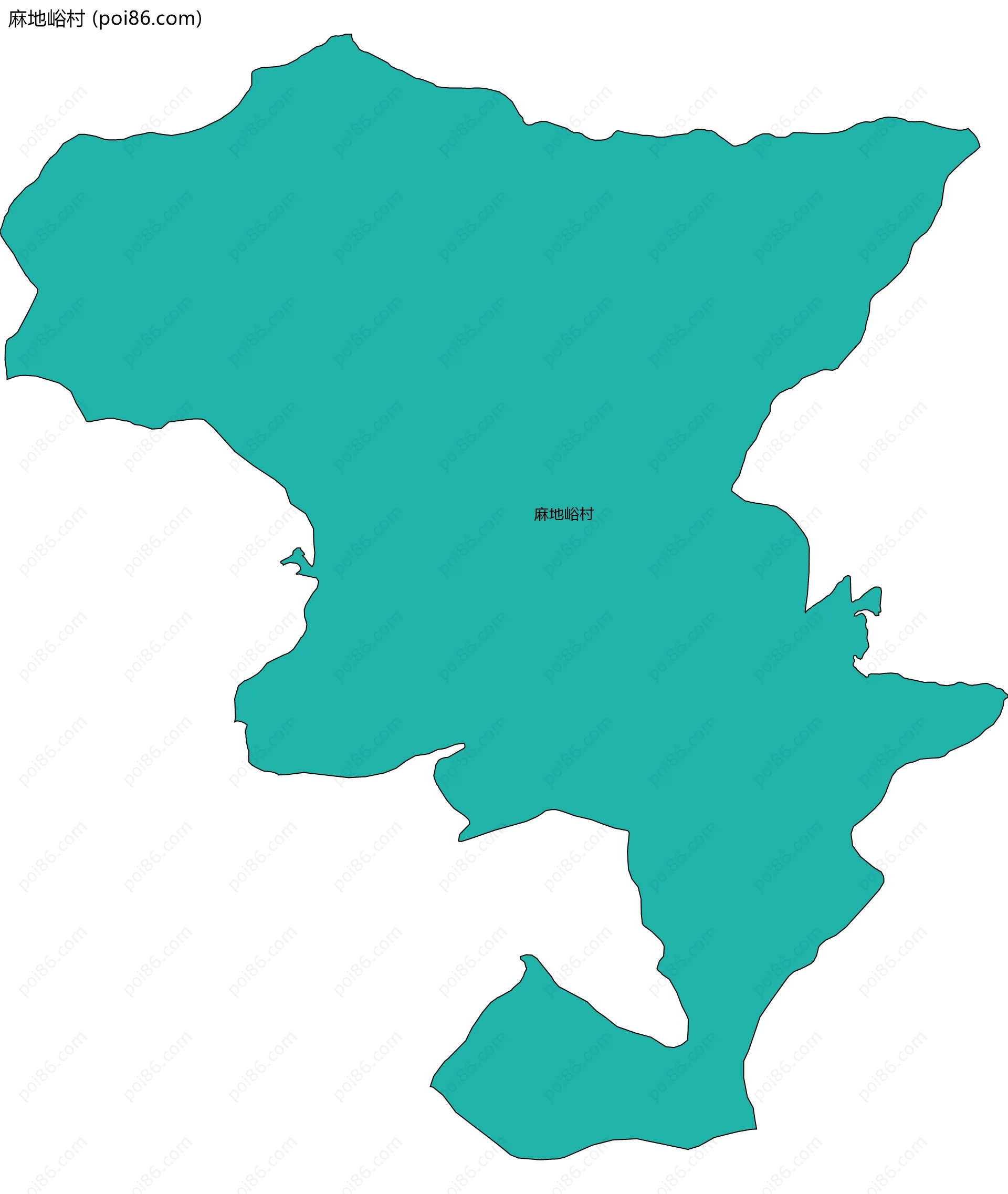 麻地峪村边界地图