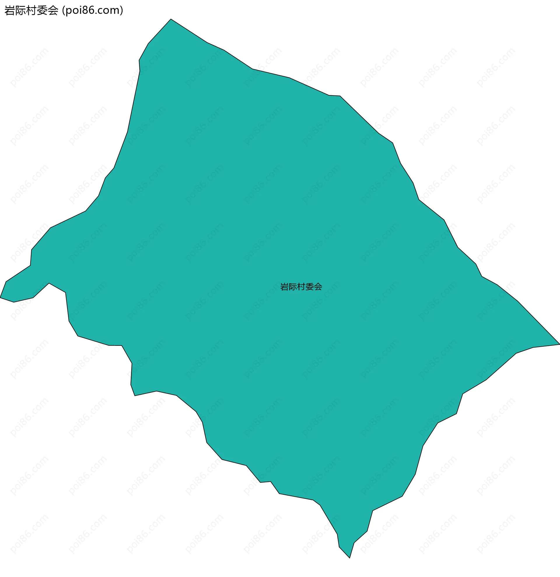 岩际村委会边界地图