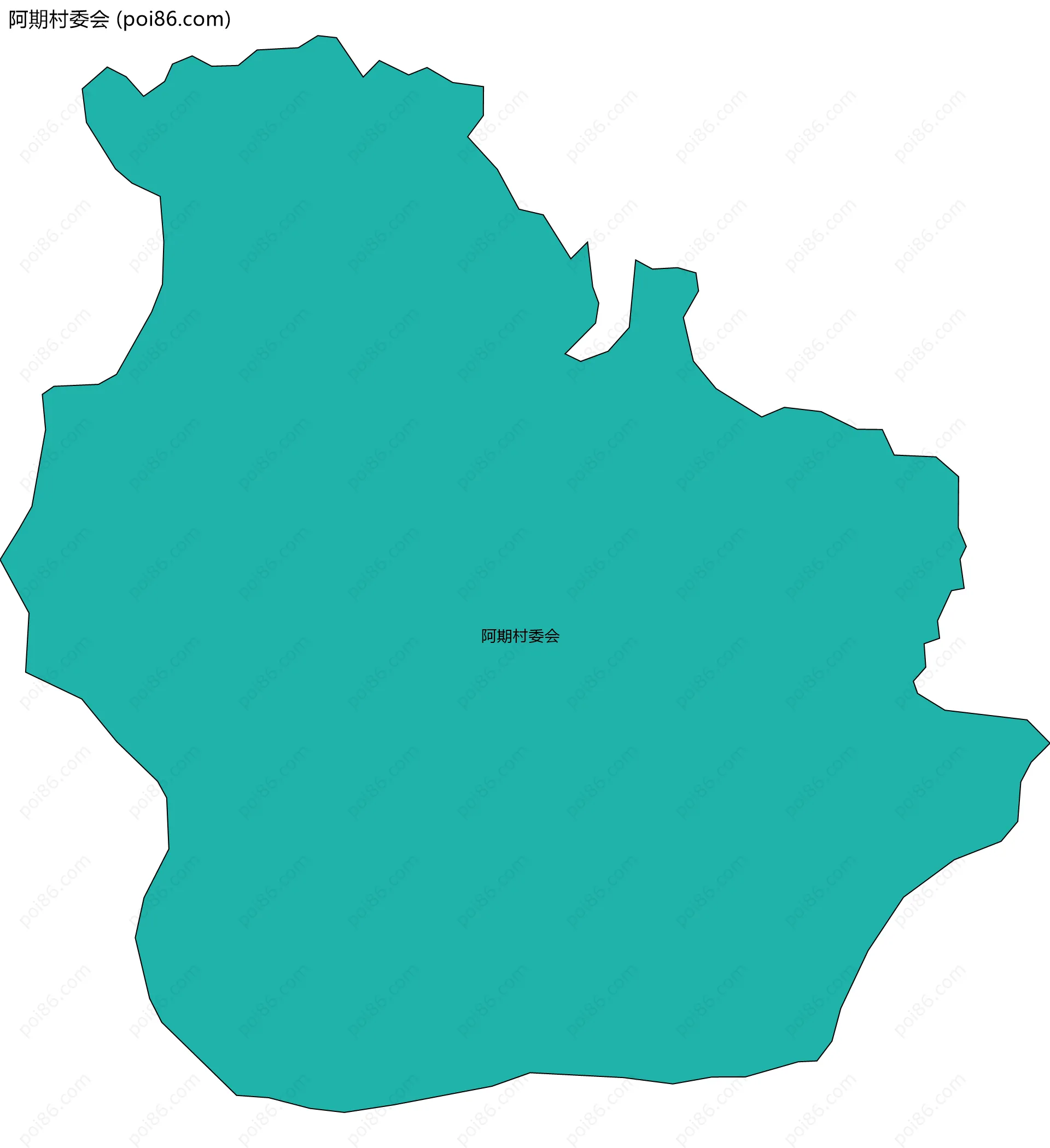 阿期村委会边界地图