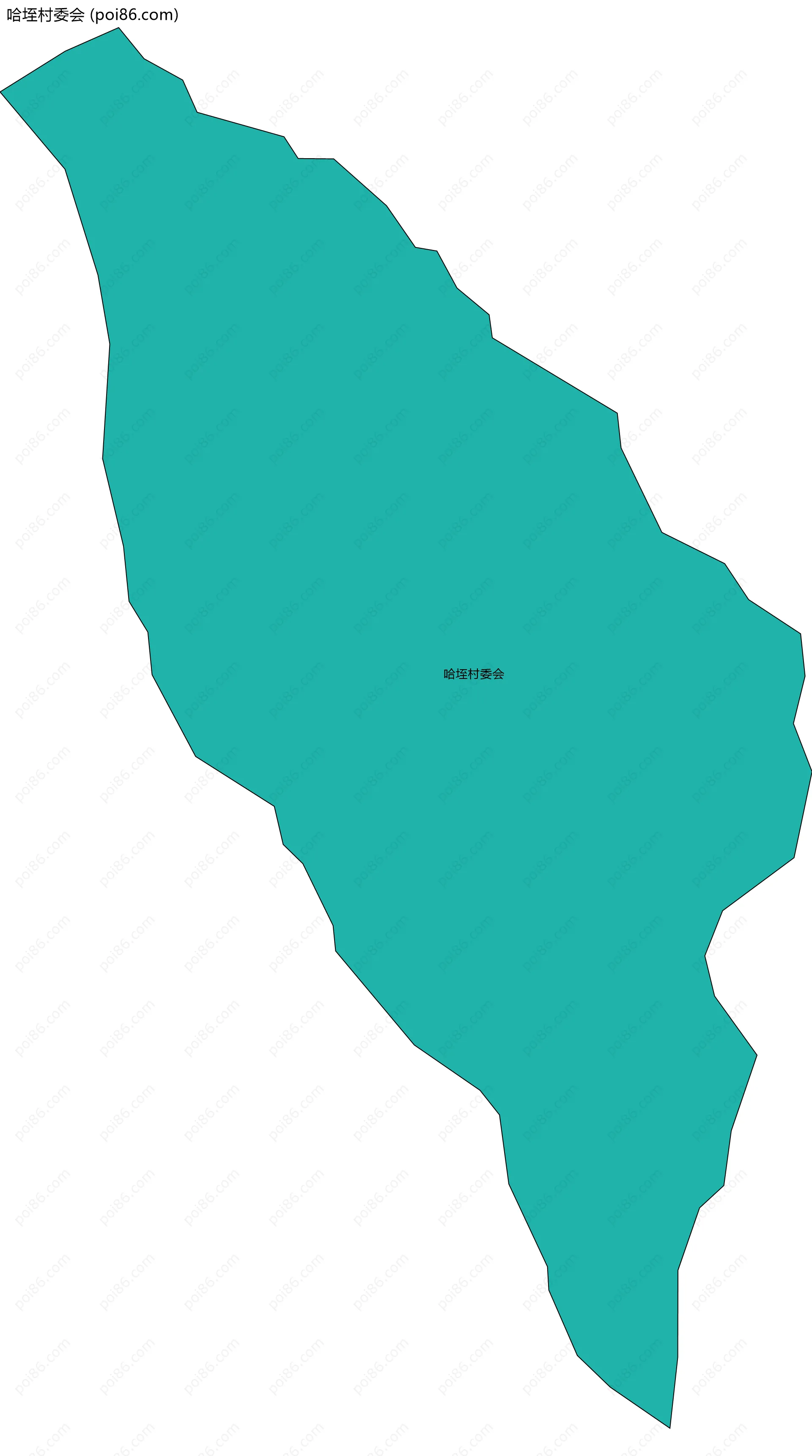 哈垤村委会边界地图