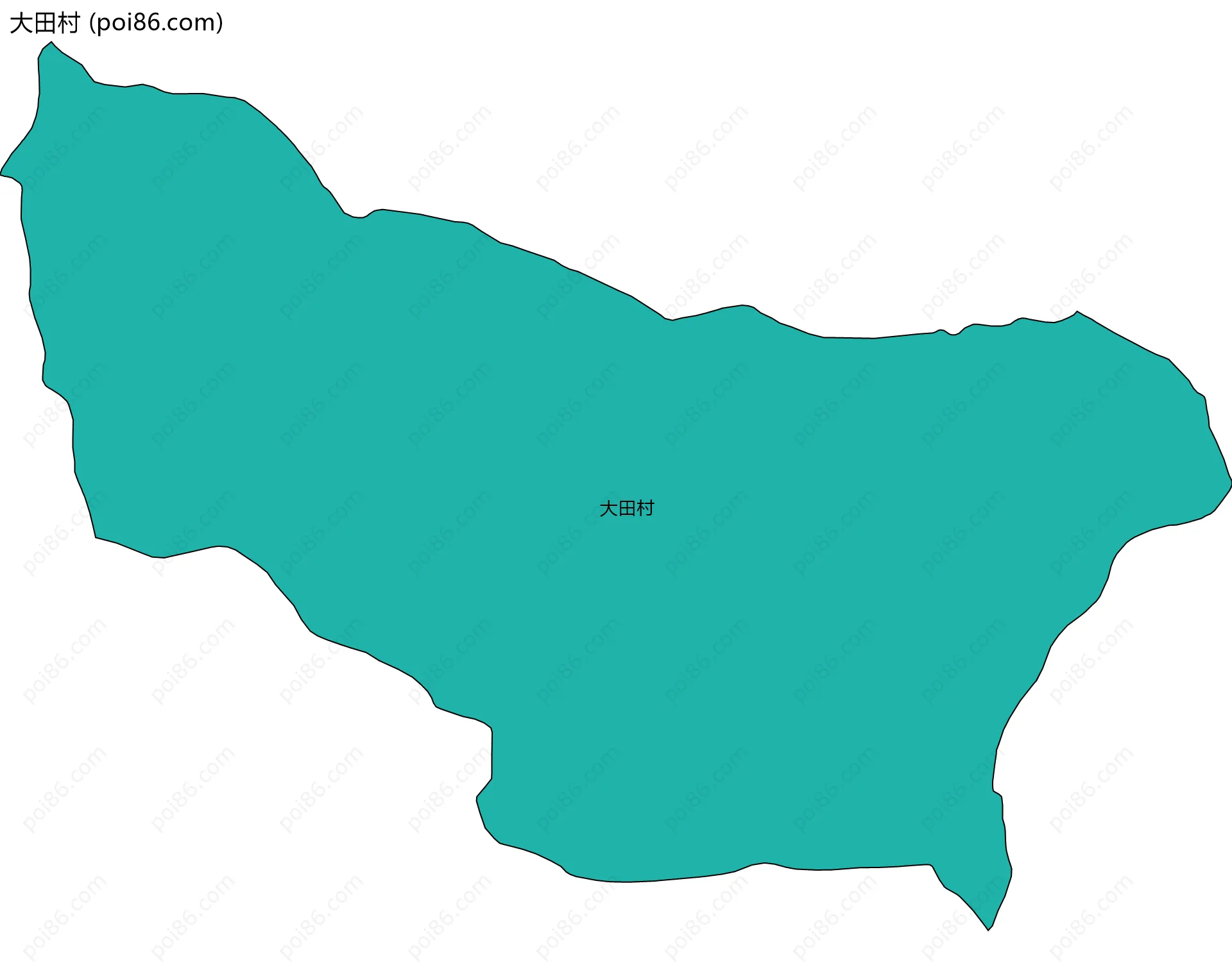 大田村边界地图