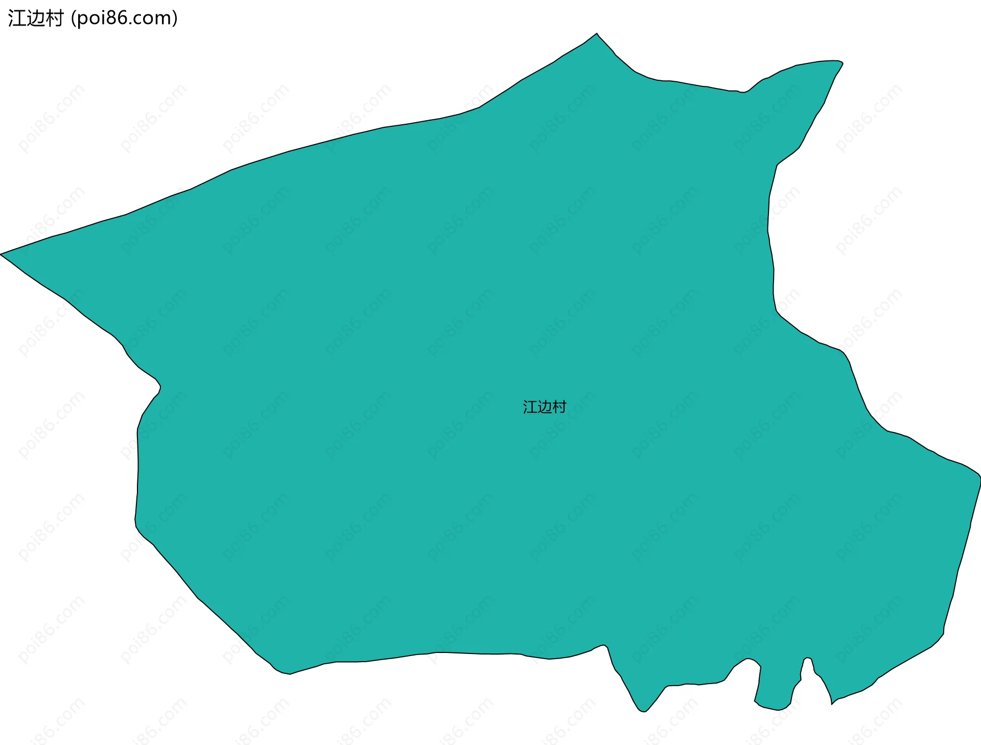 江边村边界地图