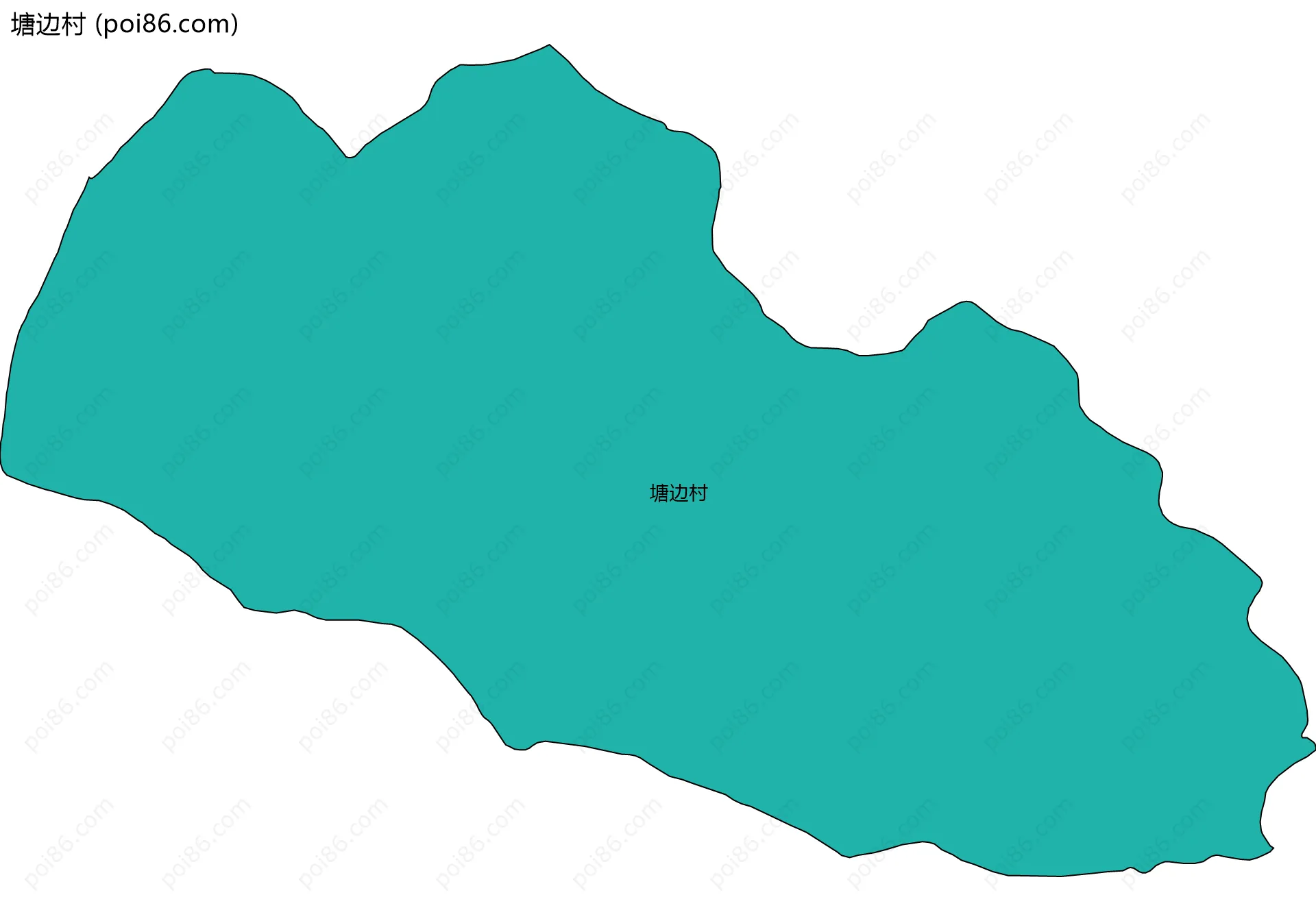 塘边村边界地图