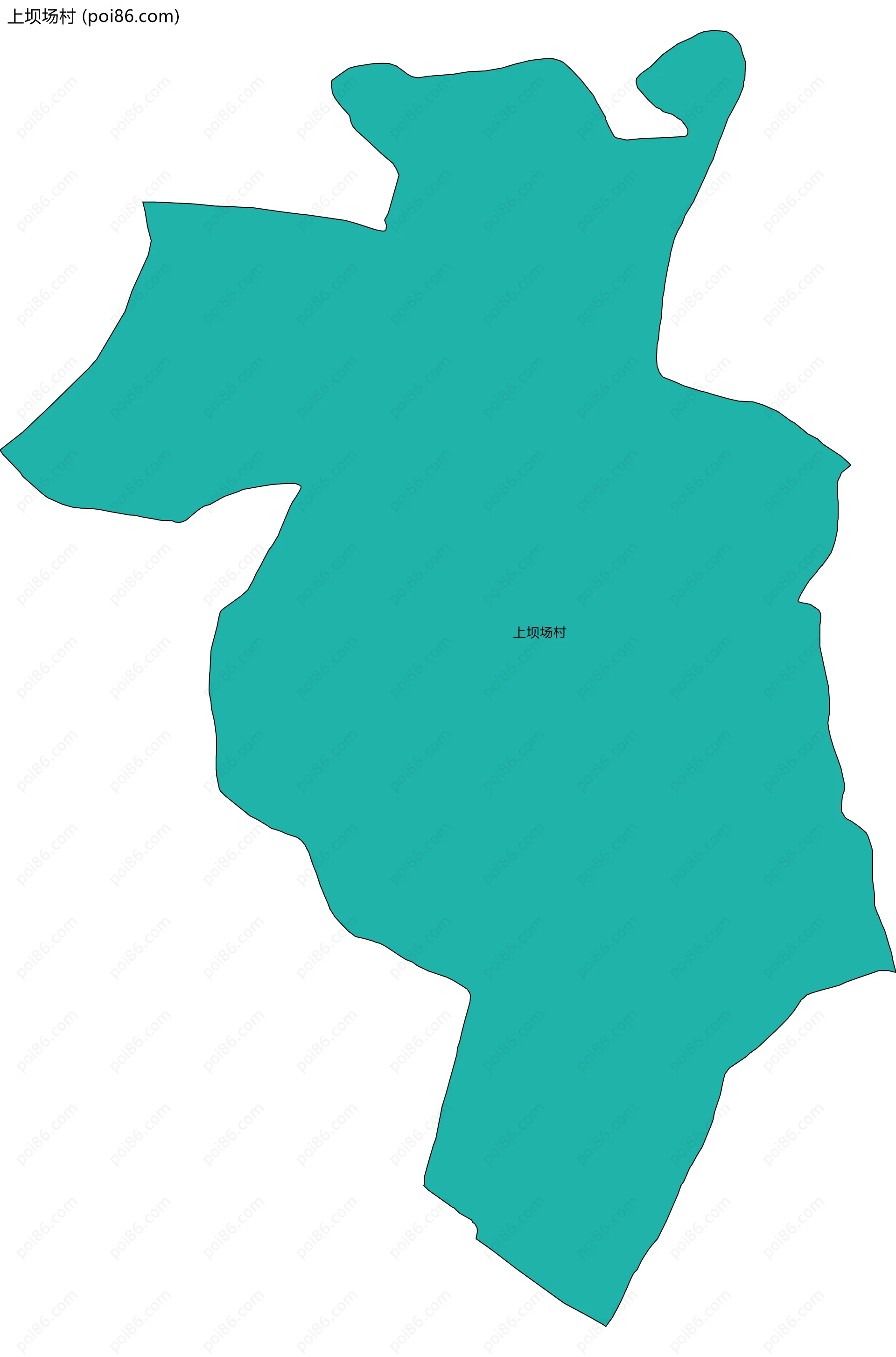 上坝场村边界地图