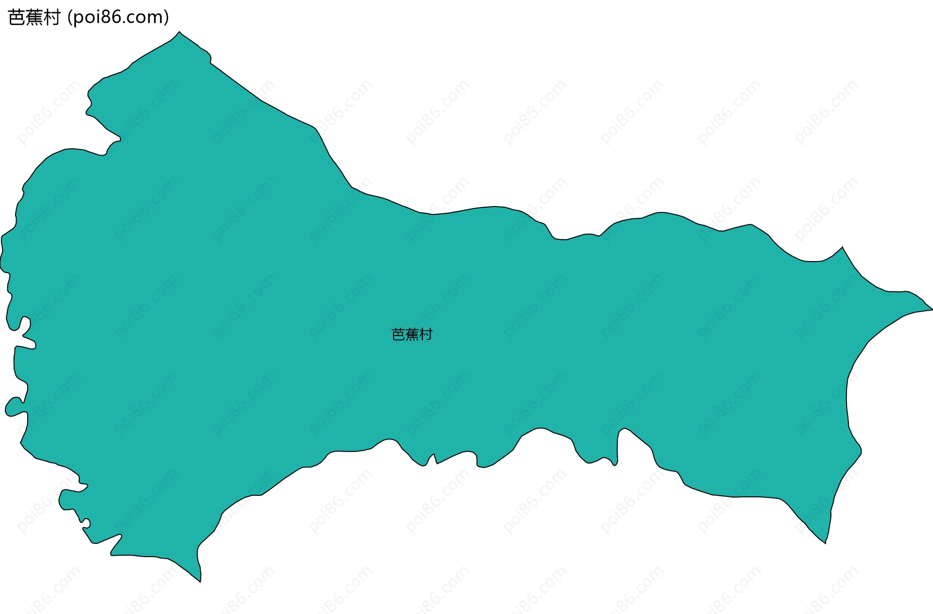 芭蕉村边界地图
