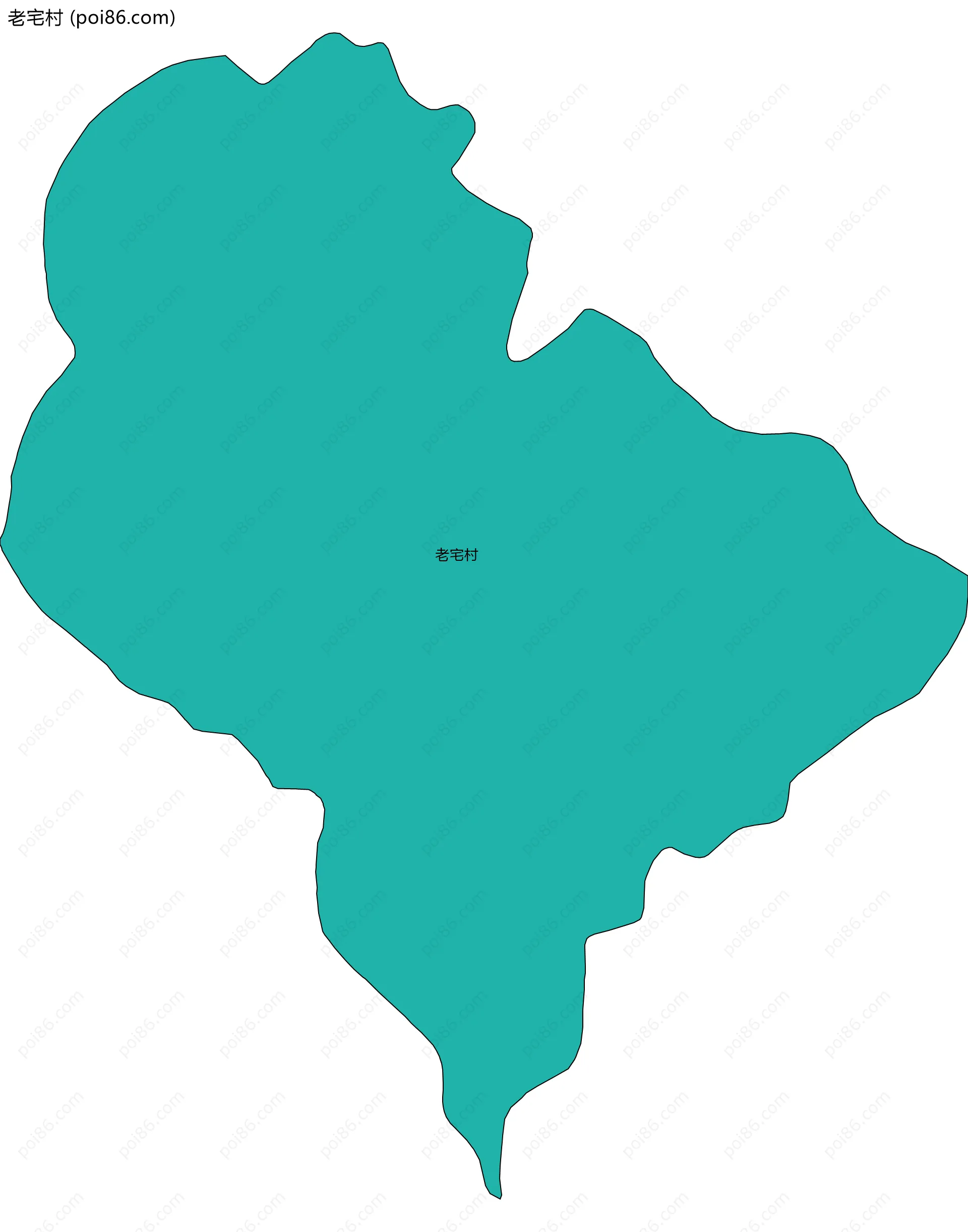 老宅村边界地图