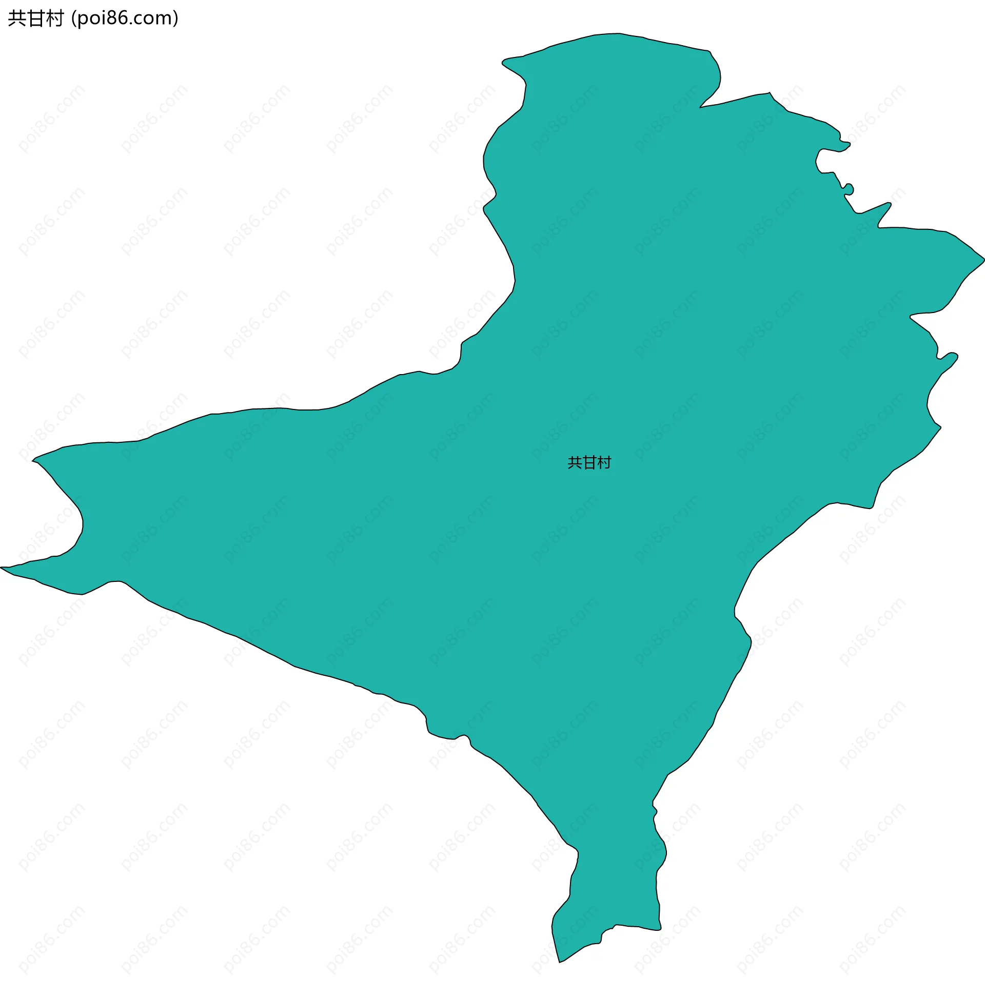 共甘村边界地图