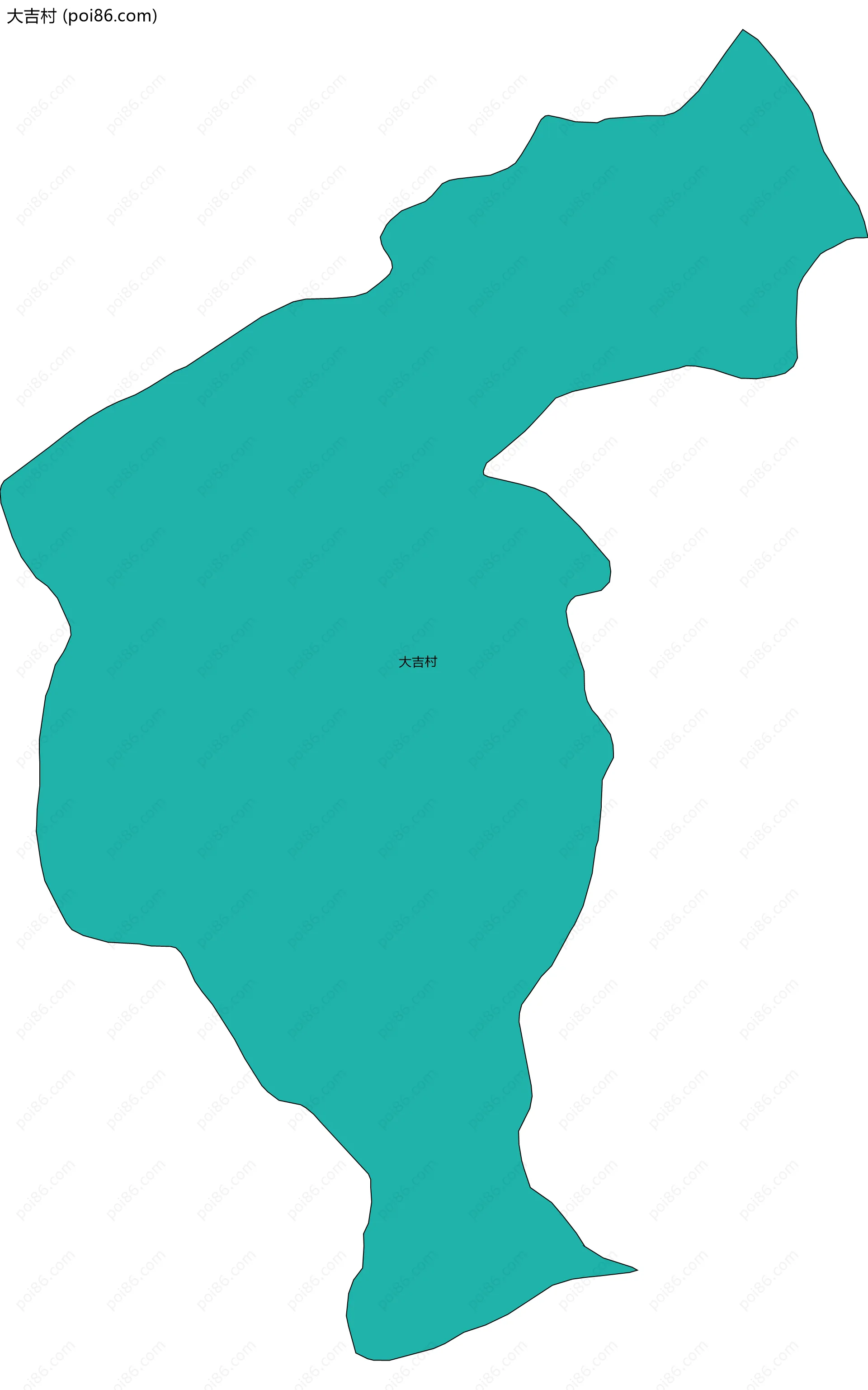 大吉村边界地图